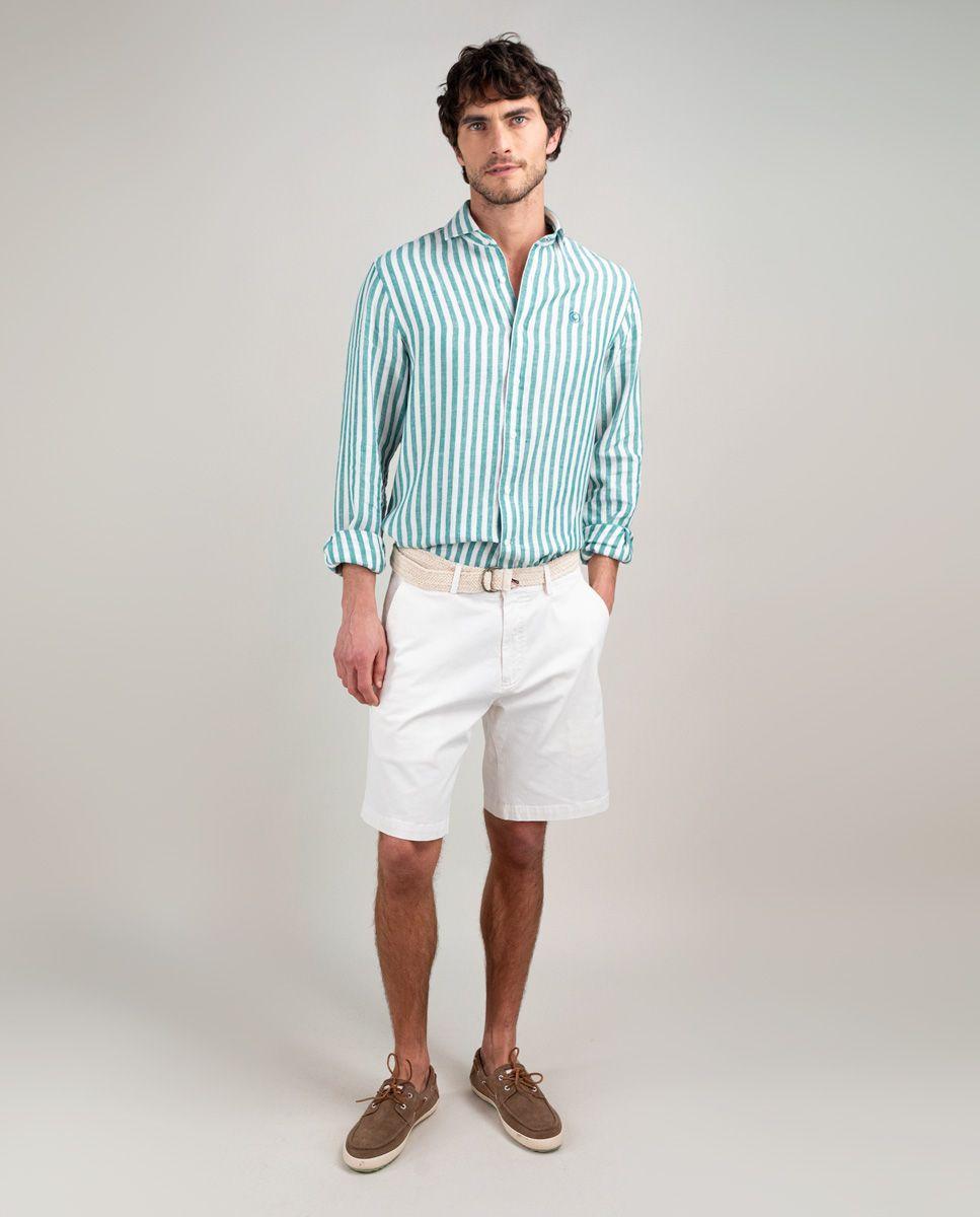 Camisa Lino Raya Kodak Verde HOMBRE PV 25-1