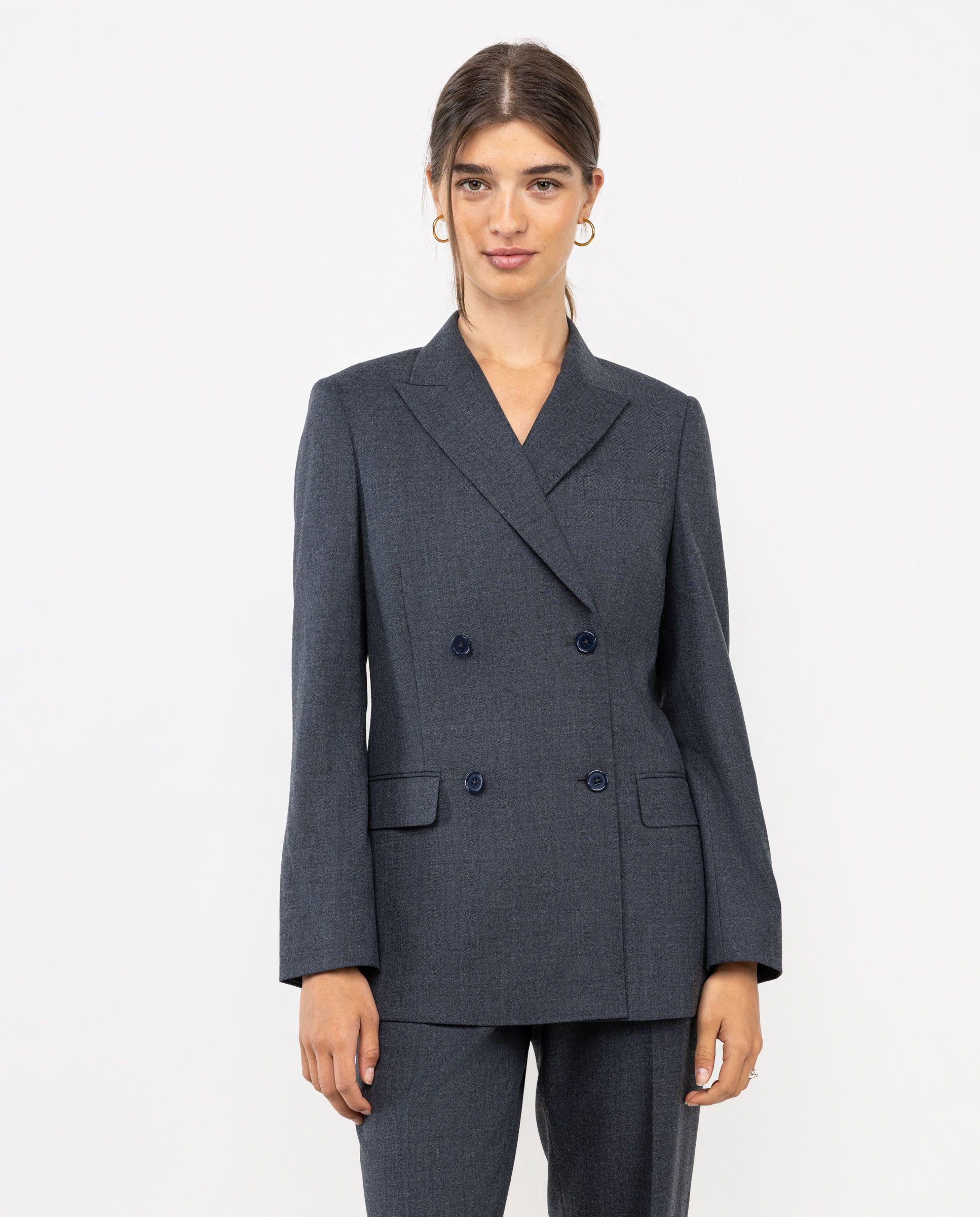 Americana Cruzada Coordinado Gris MUJER OI 25-1