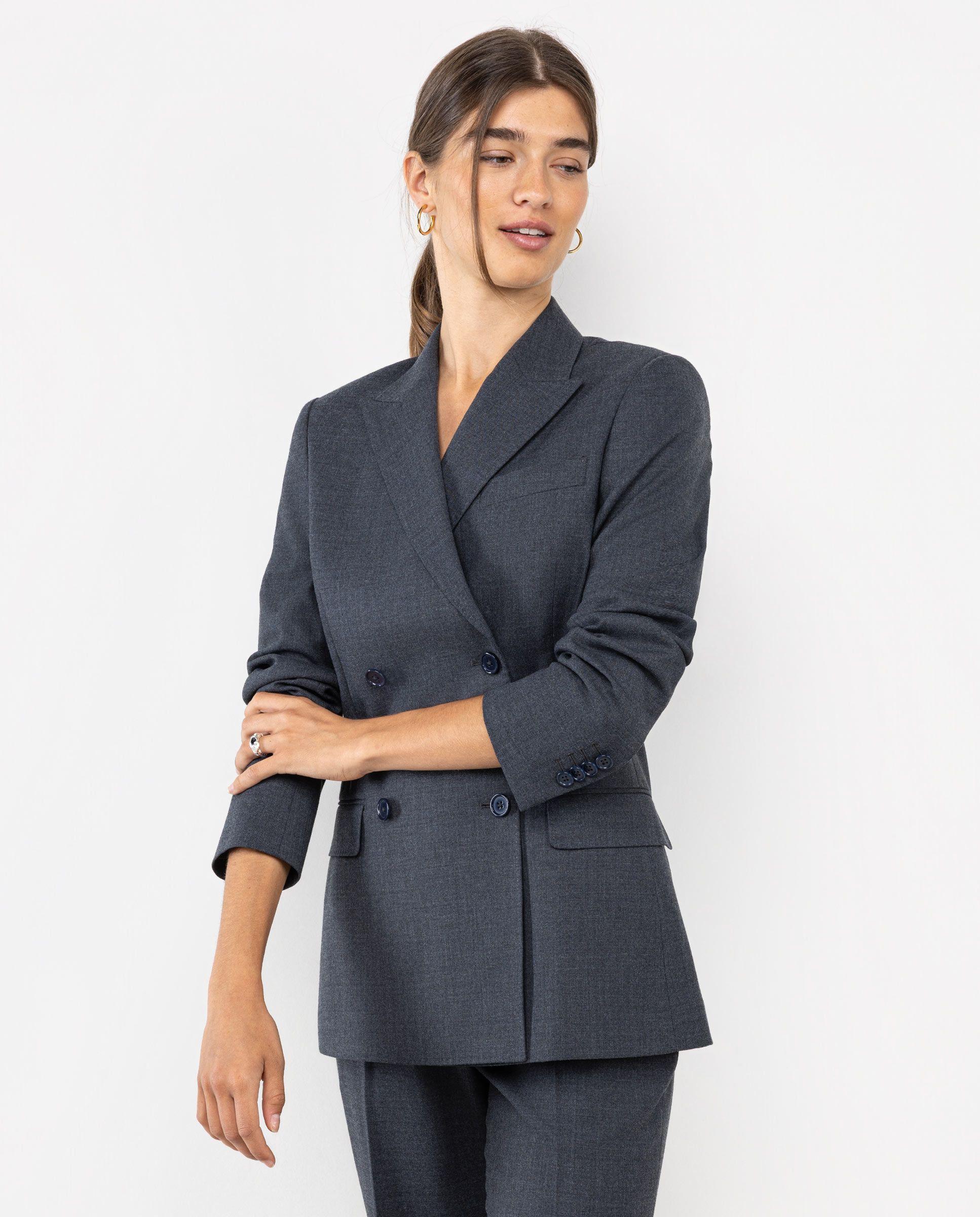 Americana Cruzada Coordinado Gris MUJER OI 25-2