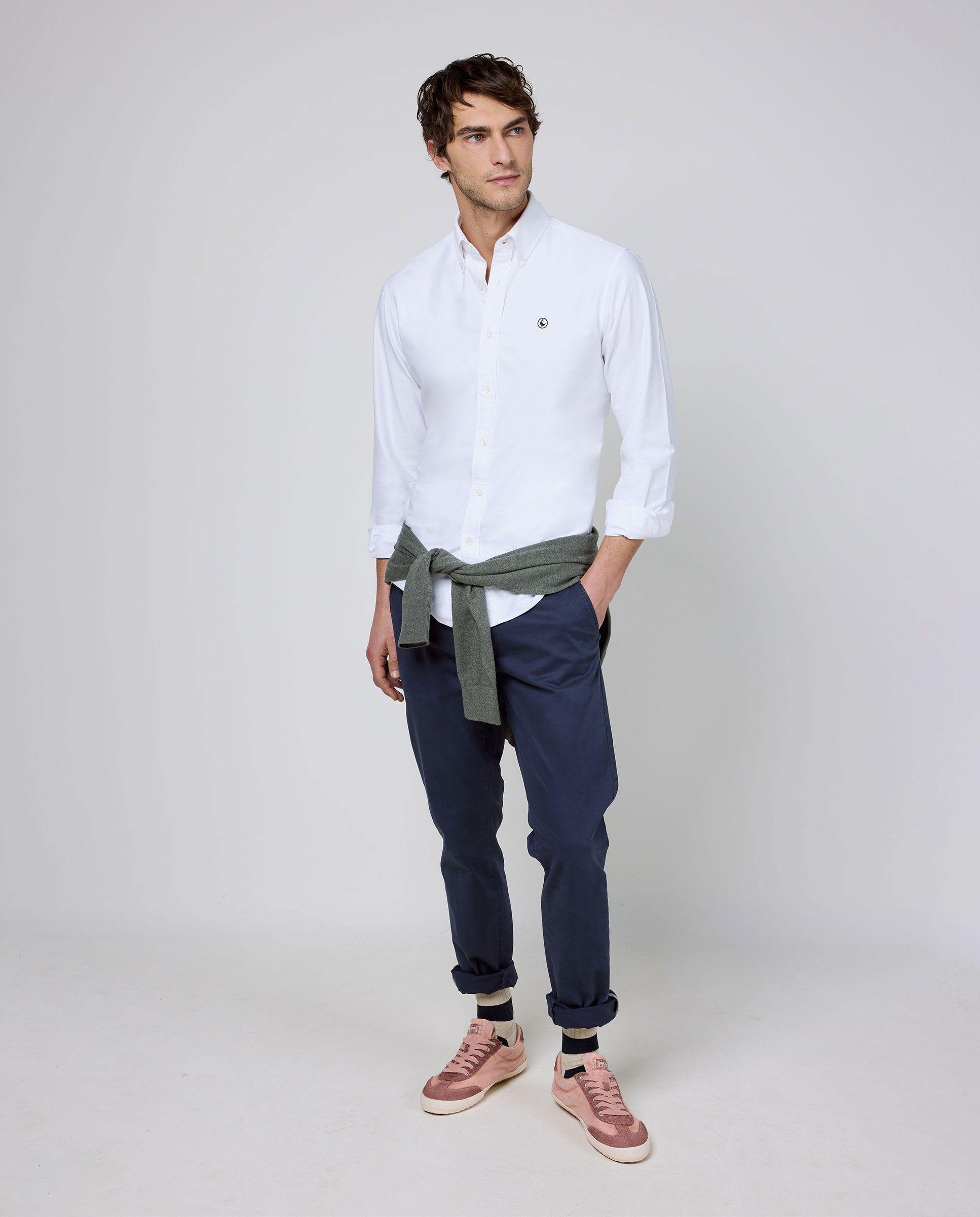 Camisa Oxford Liso Blanco HOMBRE PV 26-0