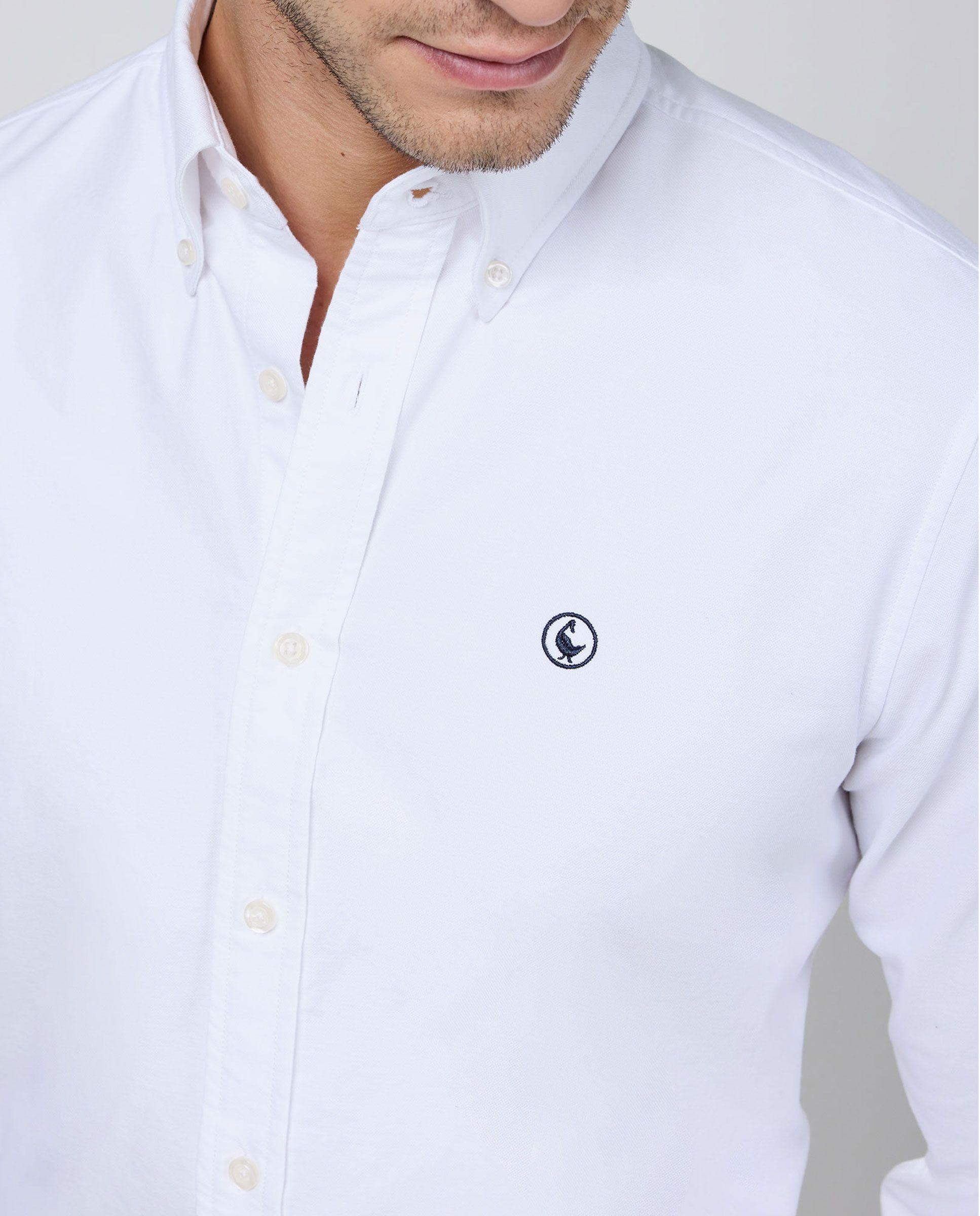Camisa Oxford Liso Blanco HOMBRE PV 26-2