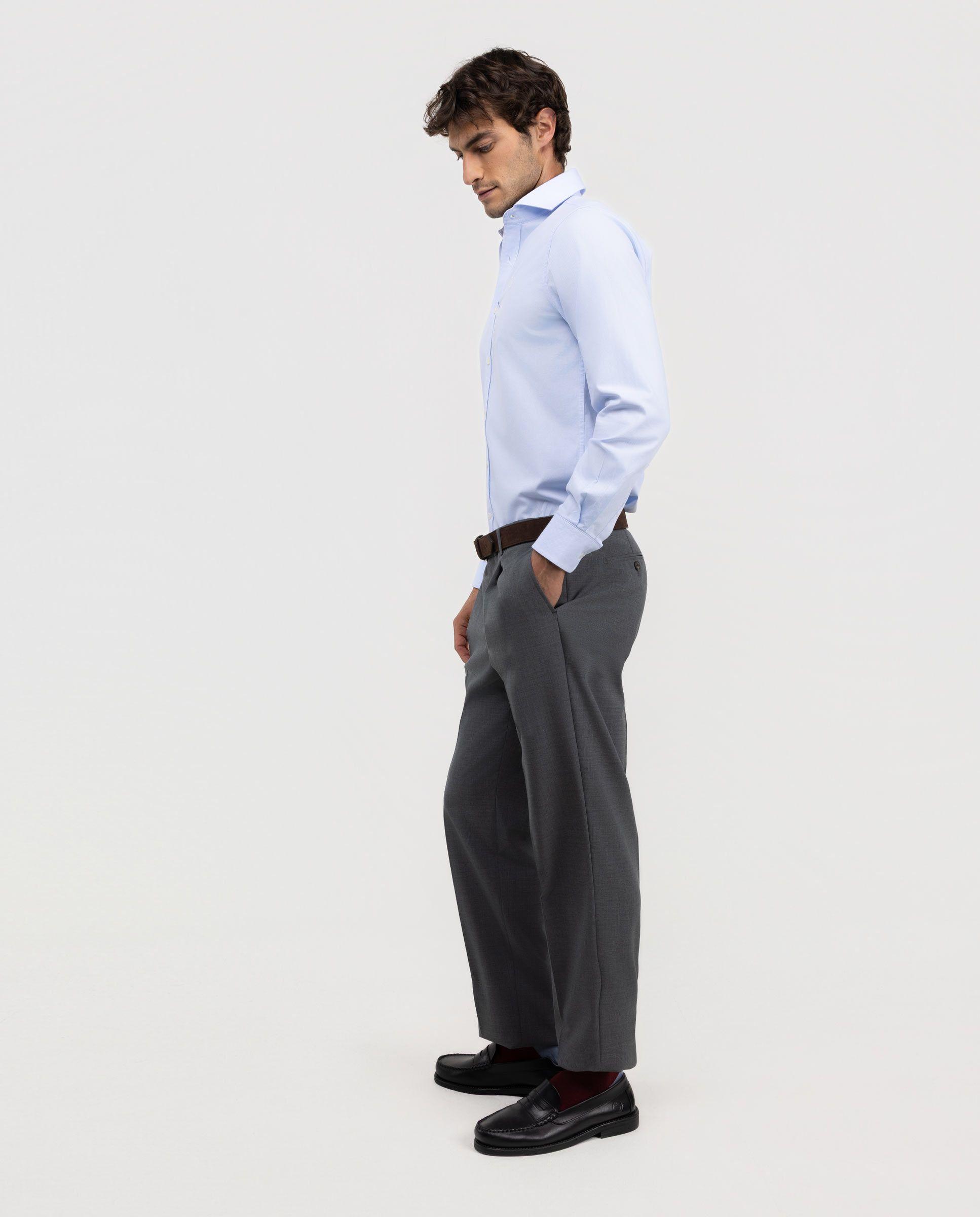 Pantalón de Traje Pinzas Lavable Gris HOMBRE OI 25-2