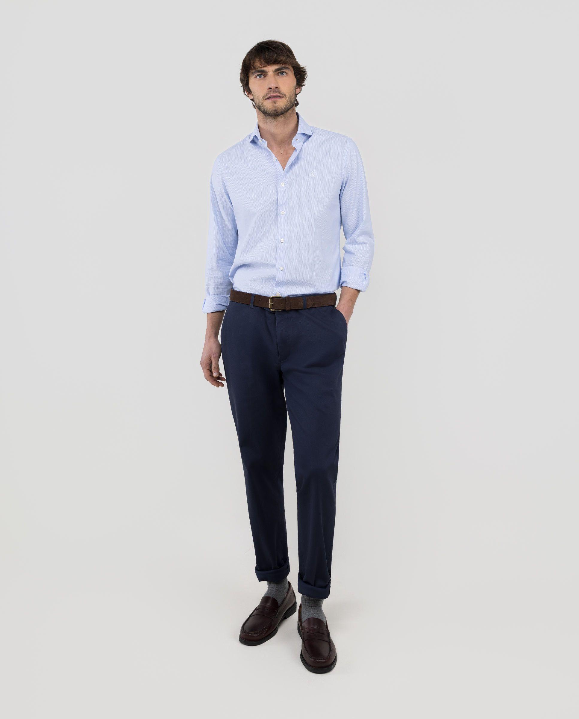 Pantalón Estructura Lavada Marino HOMBRE PV 26-1