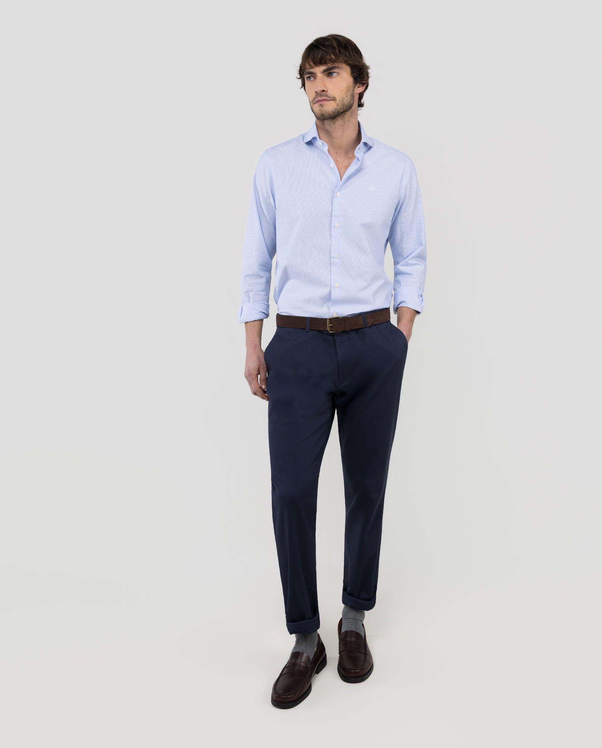 Pantalón Estructura Lavada Marino HOMBRE PV 26-2