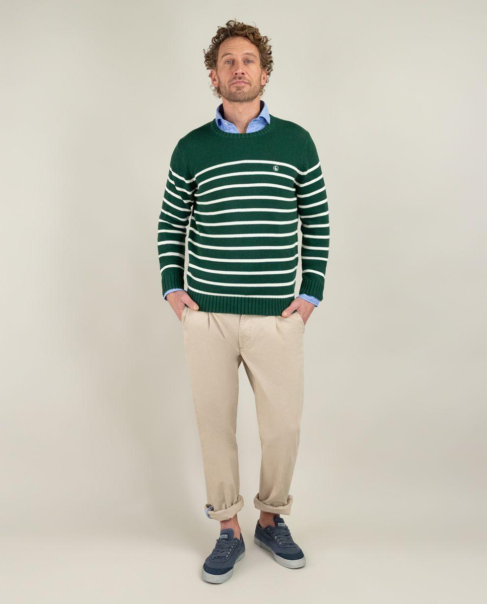 Jersey Verde Rayas Crudas HOMBRE PV 25-0