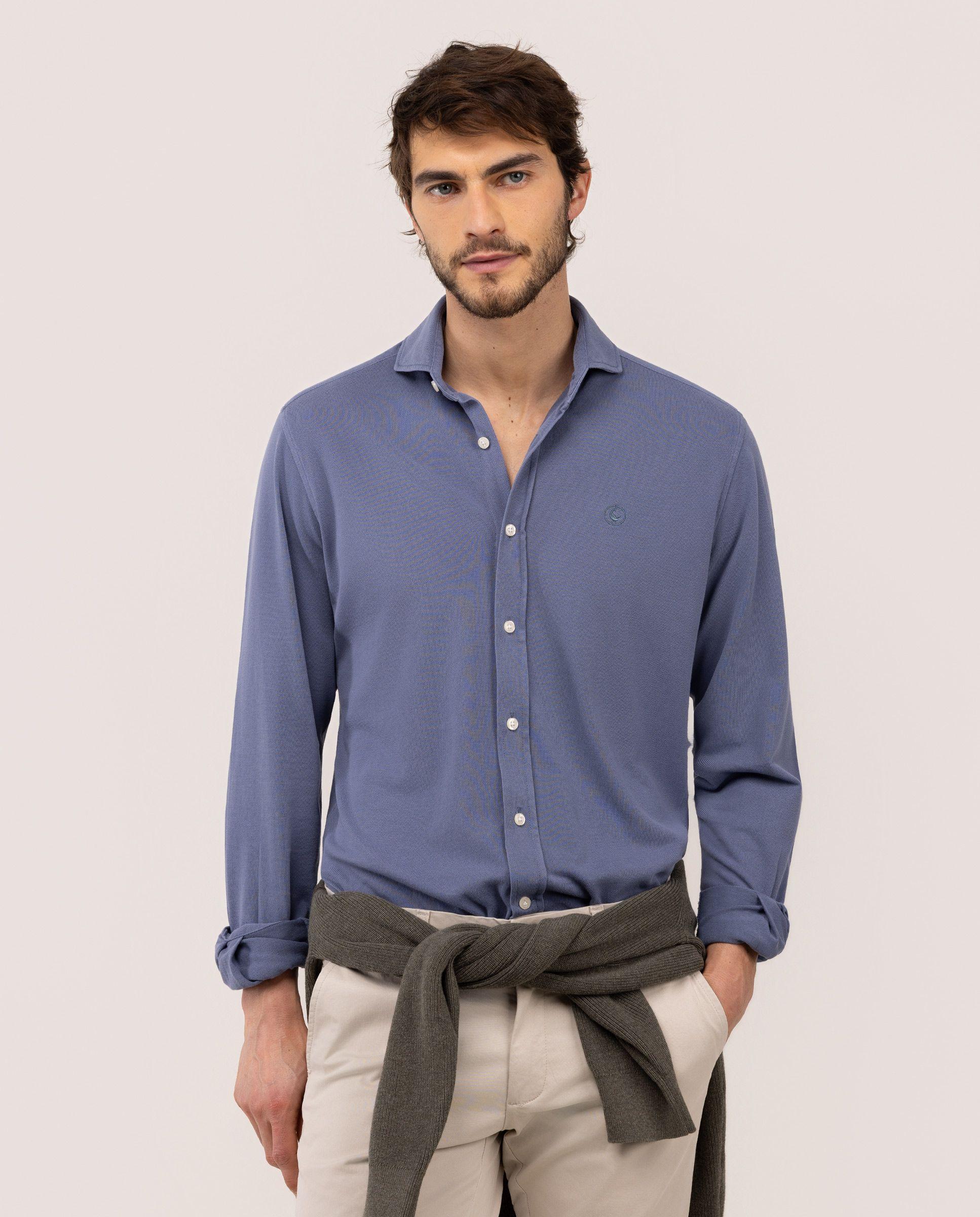 Camisa Piqué Marino HOMBRE PV 26-0