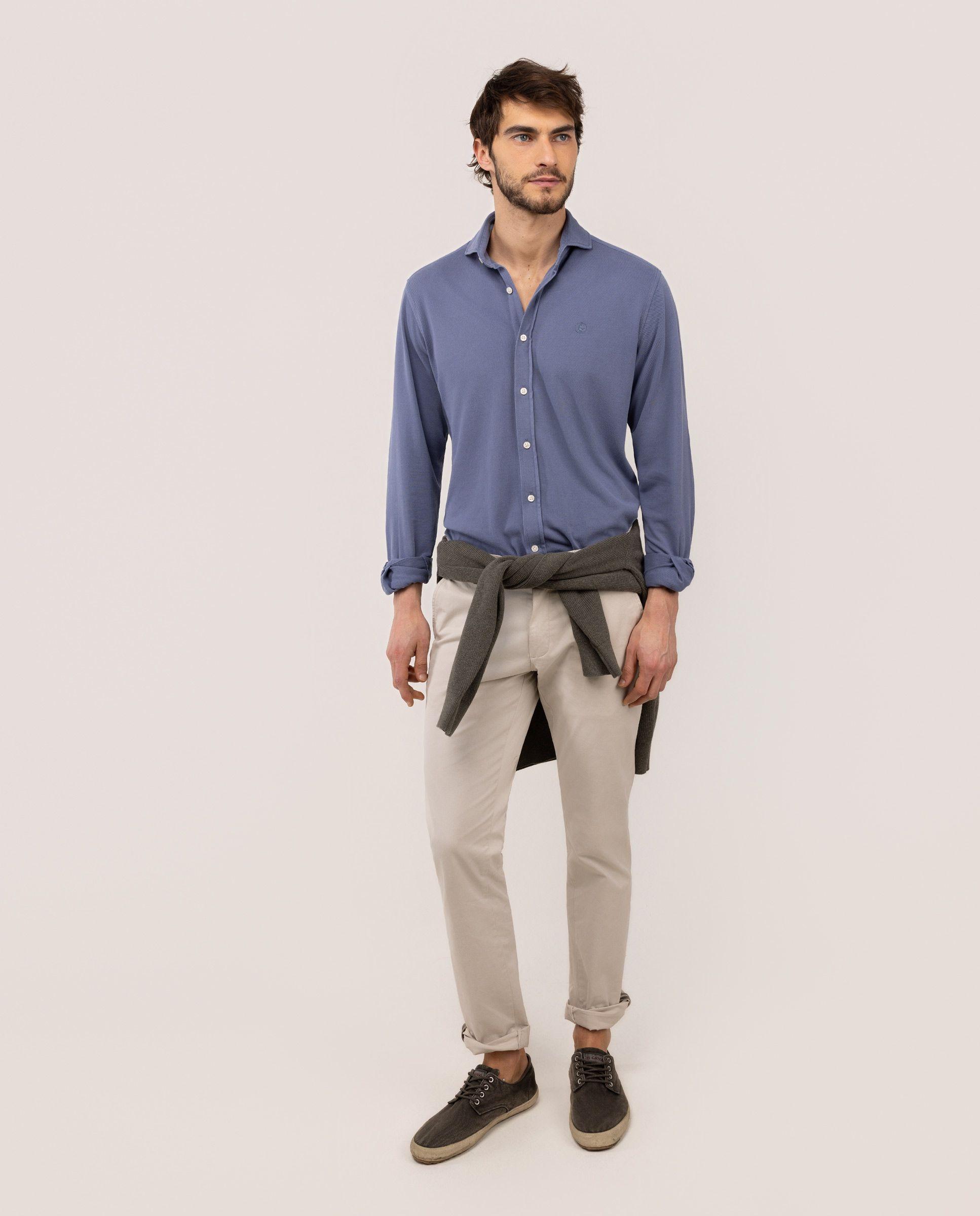 Camisa Piqué Marino HOMBRE PV 26-1