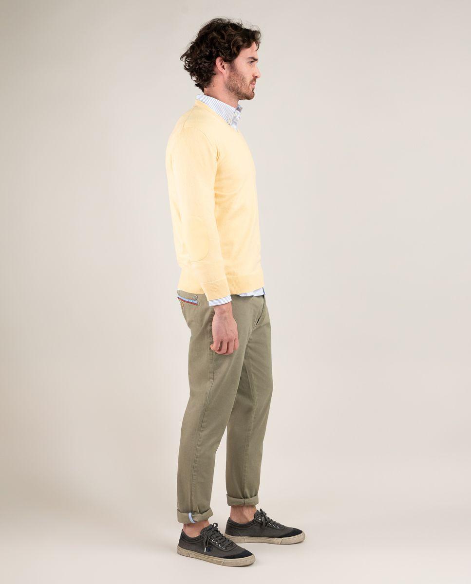 Jersey Cuello Pico Coderas Amarillo HOMBRE PV 25-2