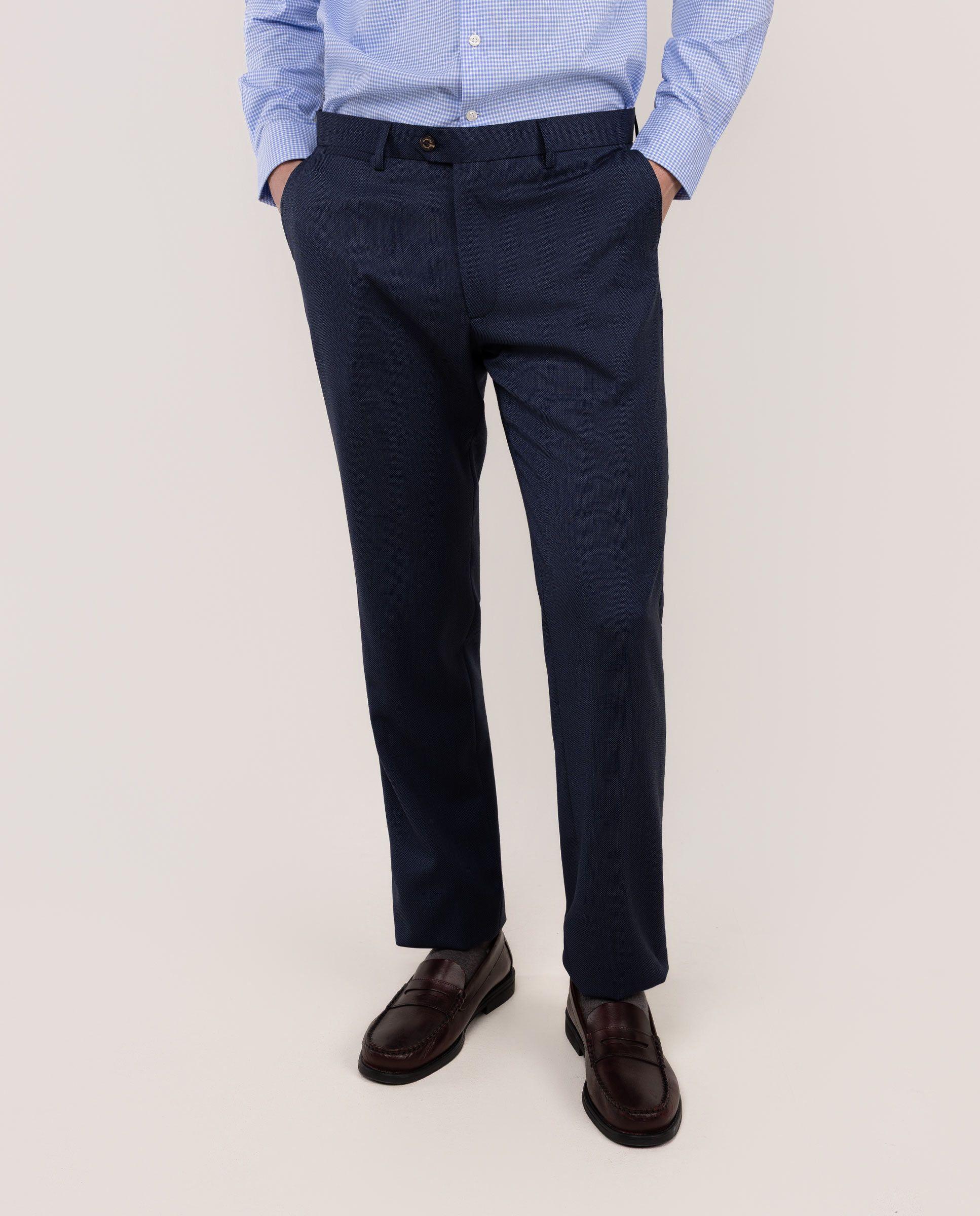 Pantalón Traje Lavable Marino Ojo de Perdiz HOMBRE PV 26-0