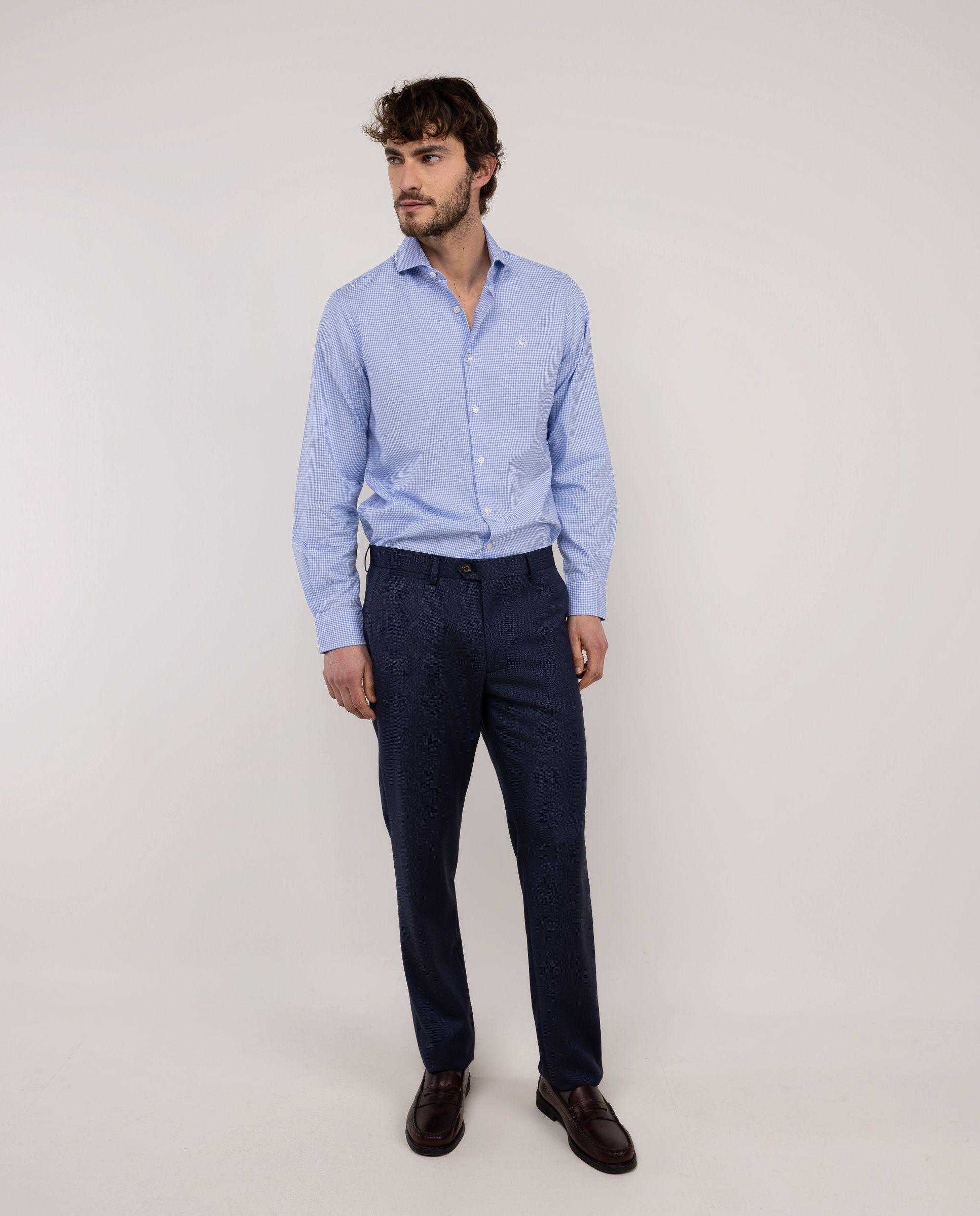Pantalón Traje Lavable Marino Ojo de Perdiz HOMBRE PV 26-2