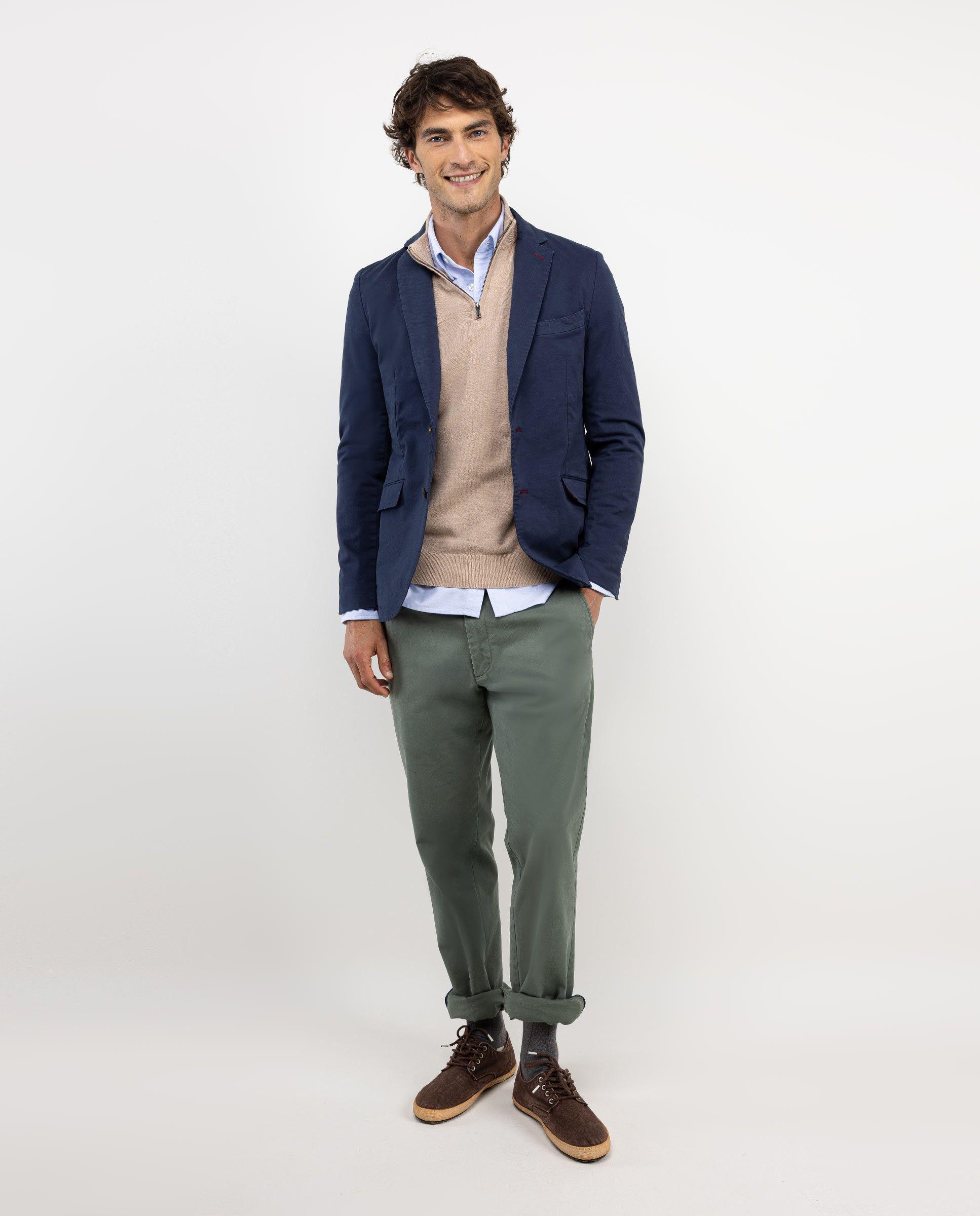 Americana Twill Tinte en Prenda Marino HOMBRE OI 25-0