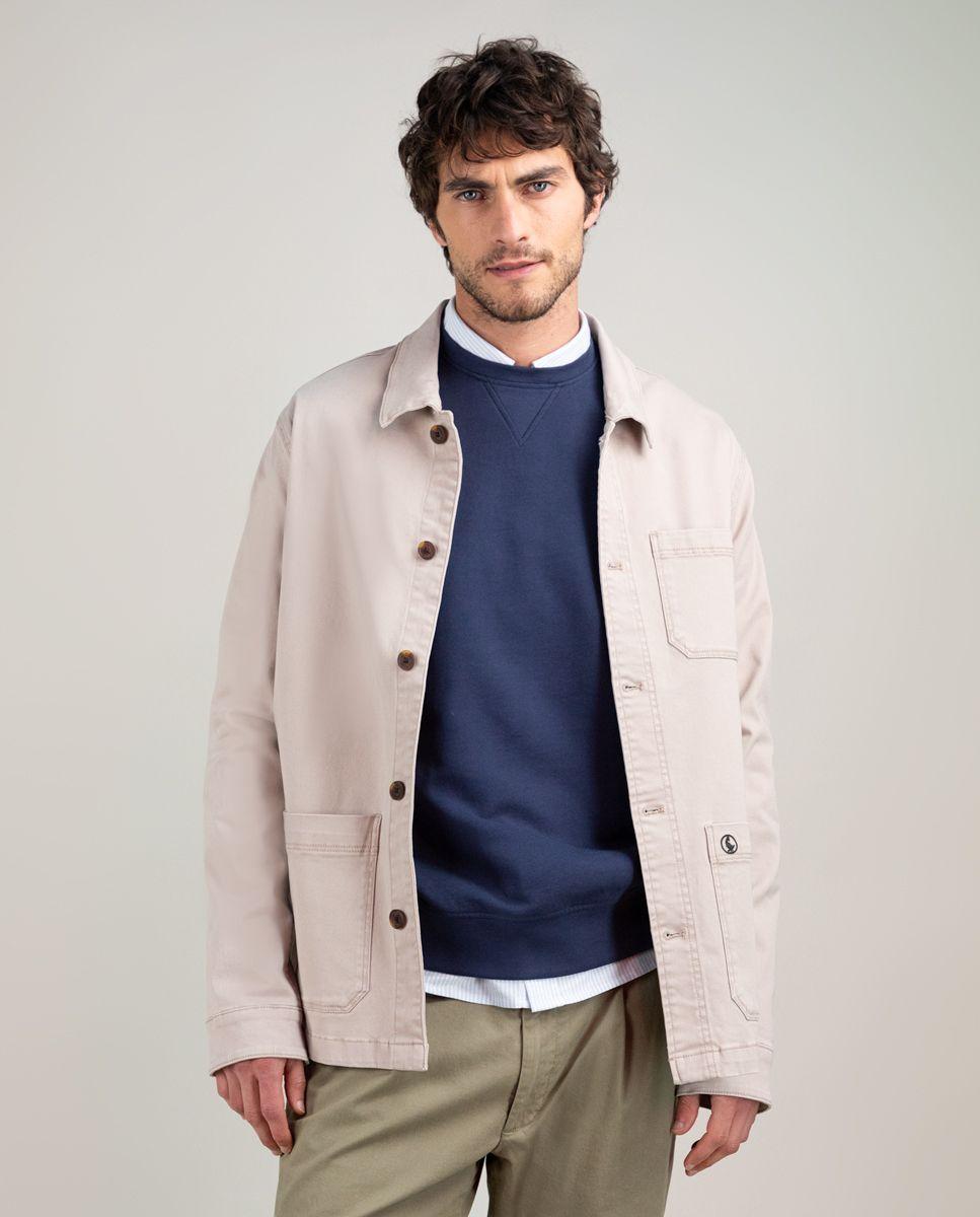 Sobrecamisa Algodón Garment Dyed Beige HOMBRE PV 25-0