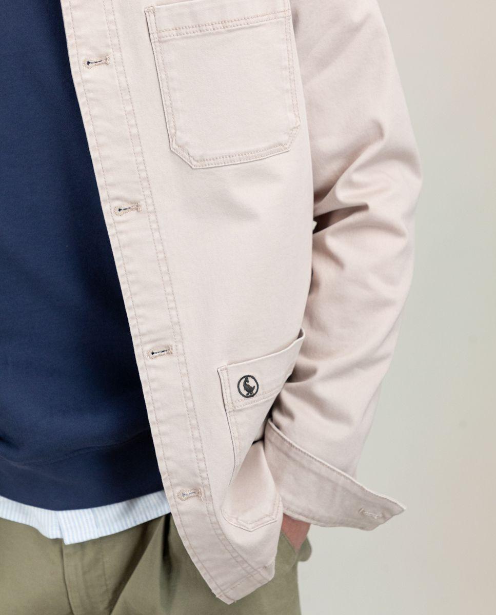 Sobrecamisa Algodón Garment Dyed Beige HOMBRE PV 25-5