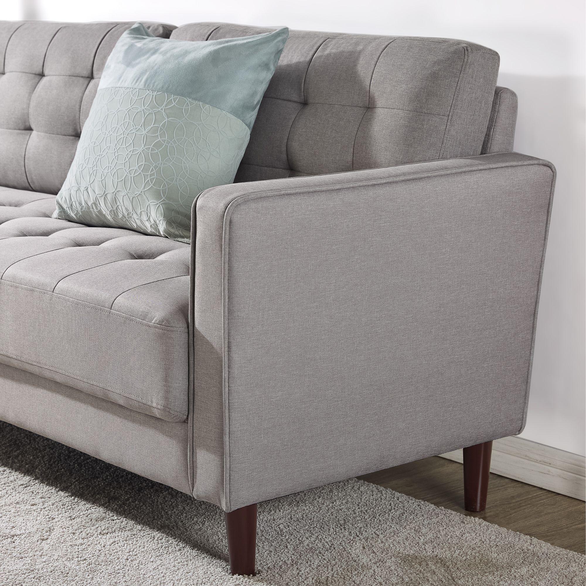 Sofá de 3 cuerpos Zinus Benton Mid-Century  Gris Piedra-4