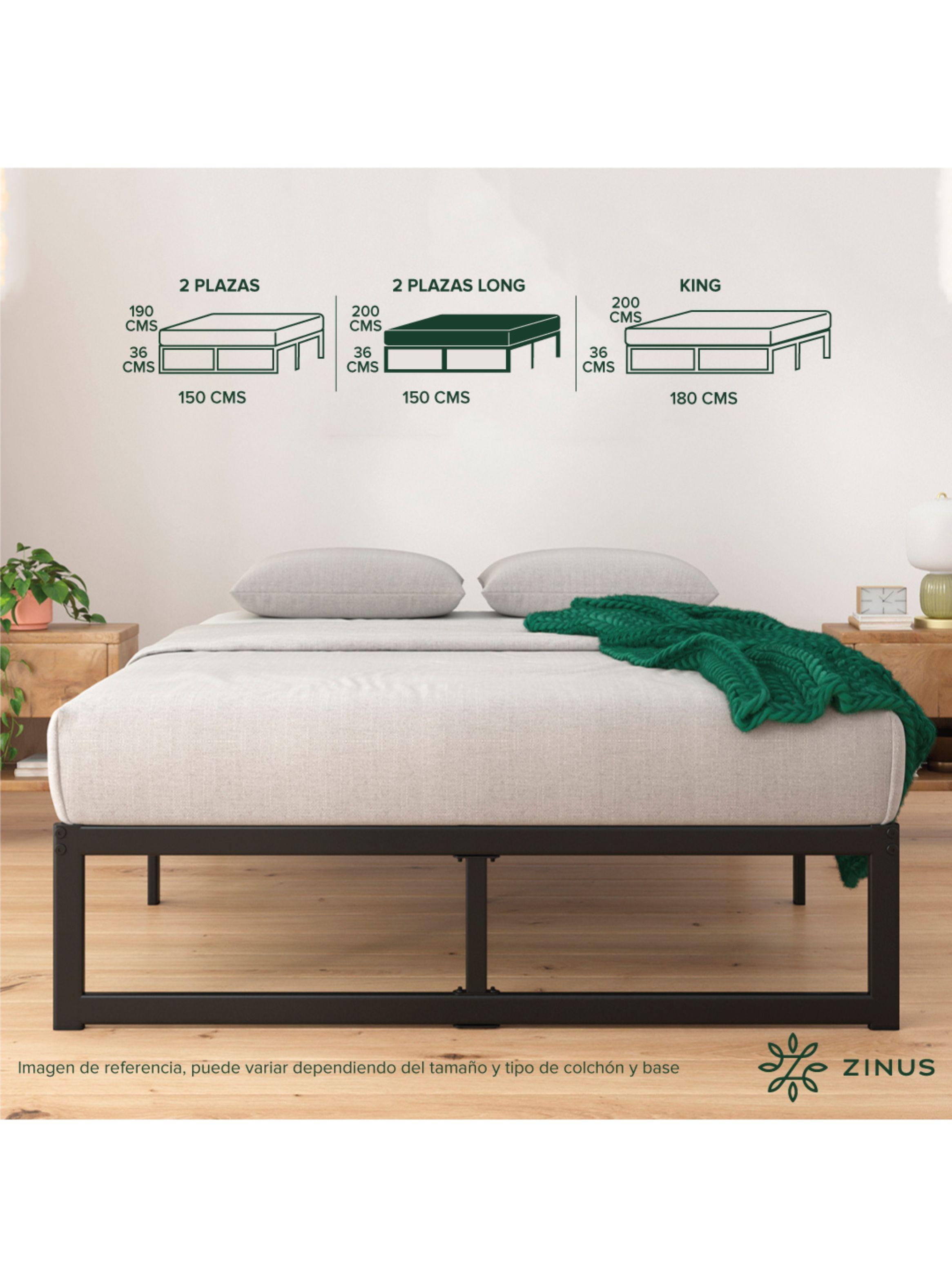 Cama Abel Zinus Colchón Espuma 1.5 Plazas 25cms-0