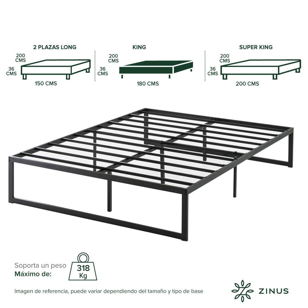 Base de cama ABEL Zinus King 180x200x36cm-3