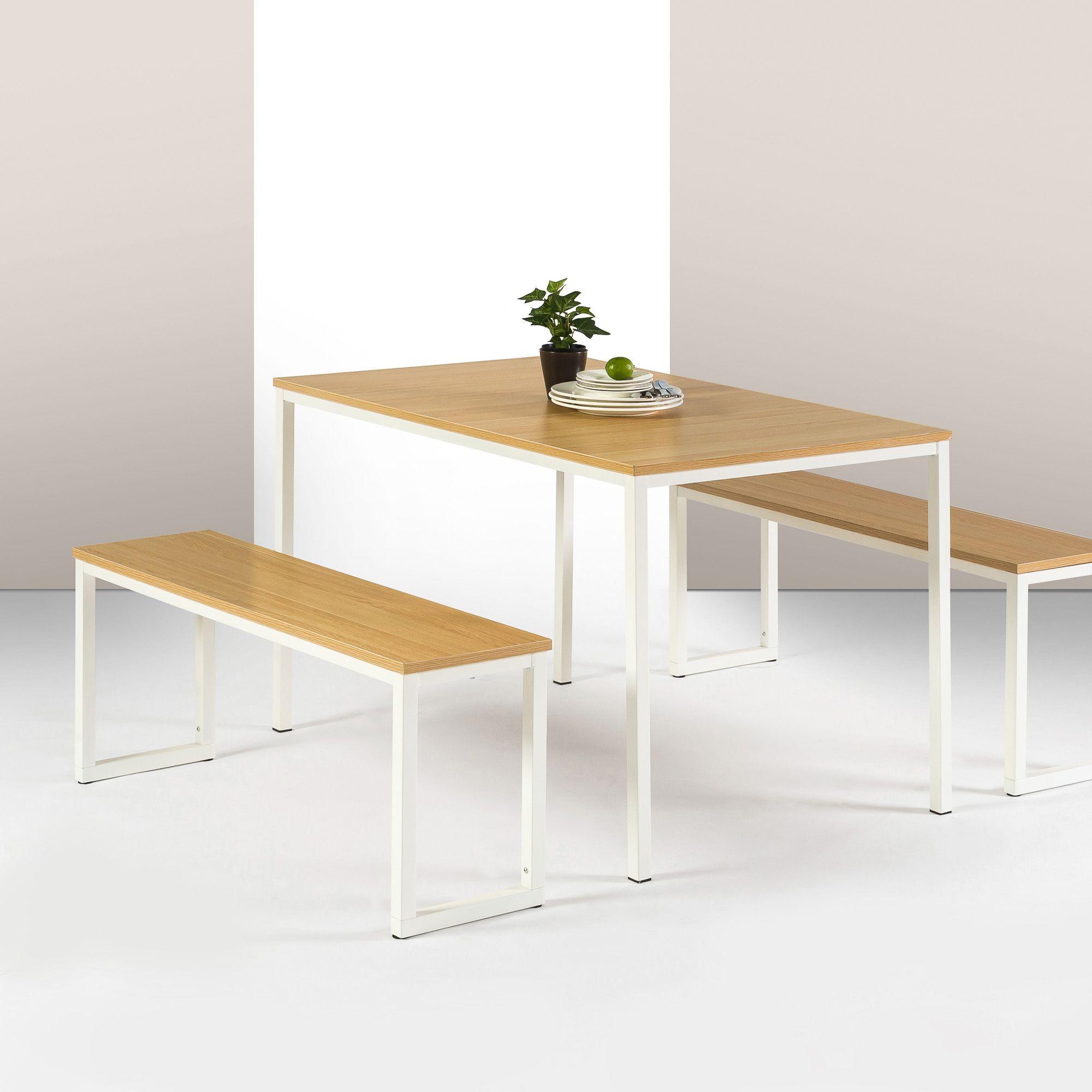 Mesa Soho Zinus con 2 bancas 76x122x74cm-3