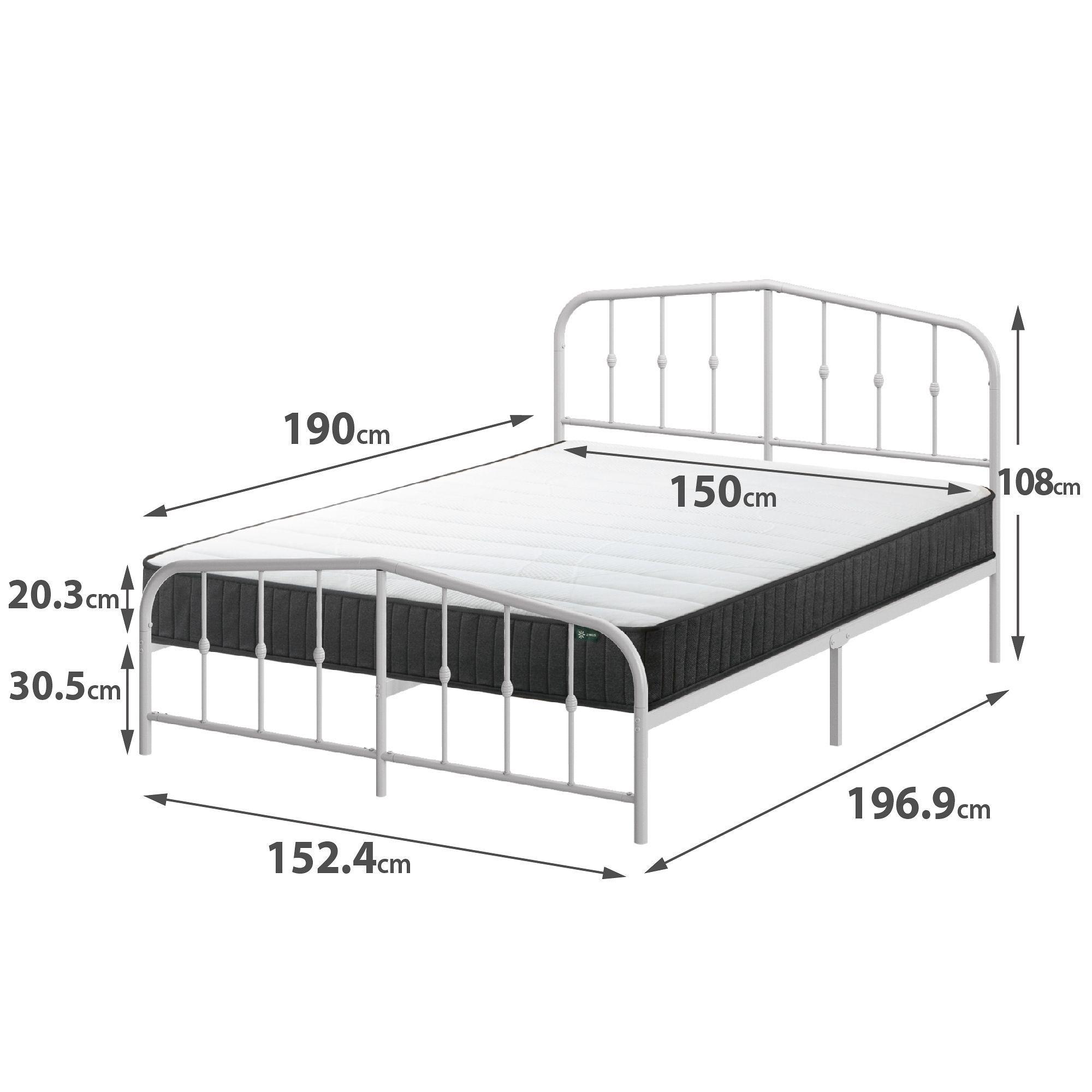 Cama Heidi Zinus Colchon Resortes Pocket 20cms 2 Plazas-1