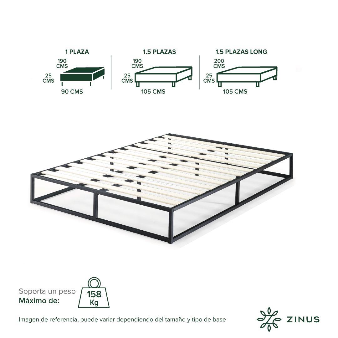 Base de cama JOSEPH Zinus 1 plaza 90x190x25cm-2
