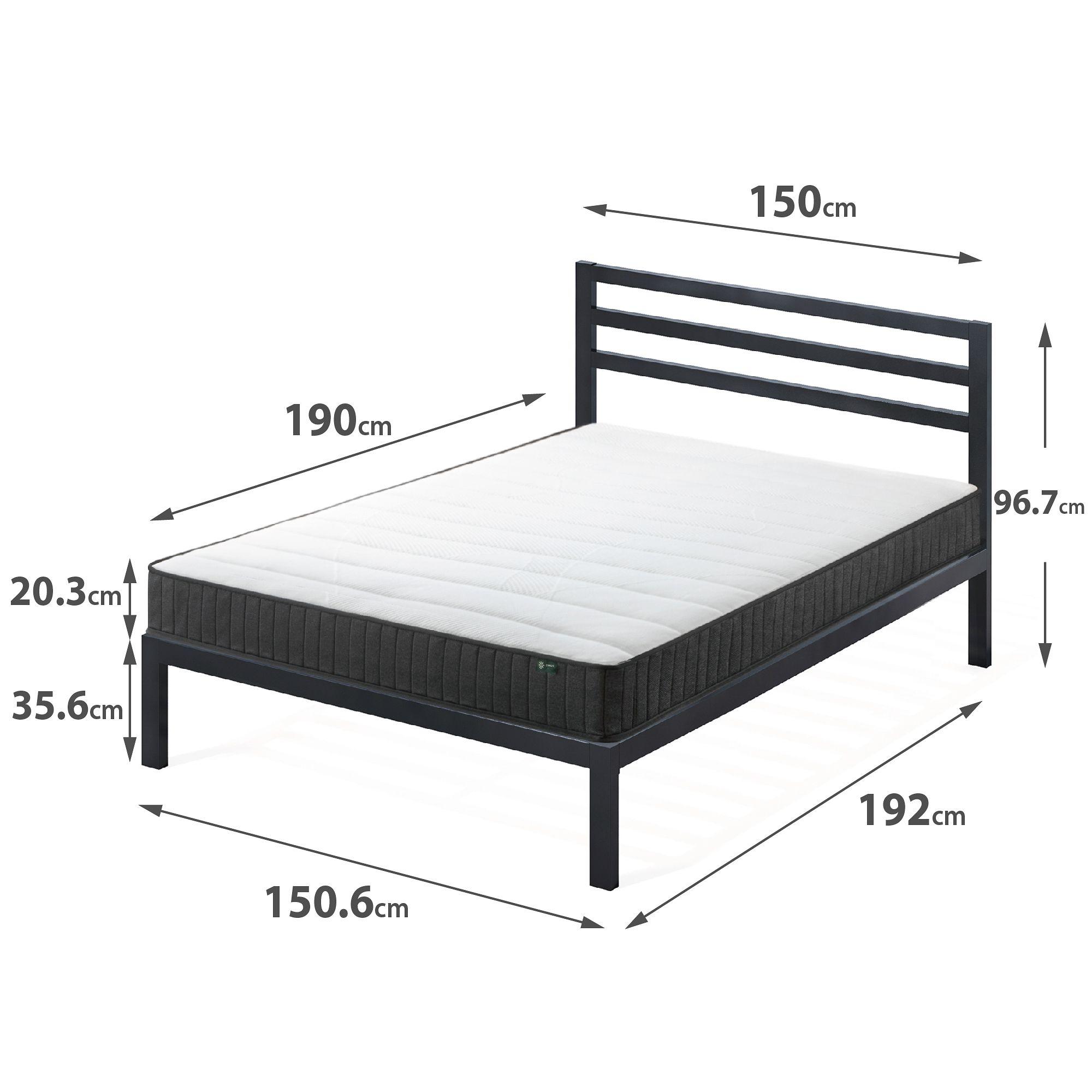 Cama Mia Zinus Colchon Resortes pocket 20cms 2 Plazas-1
