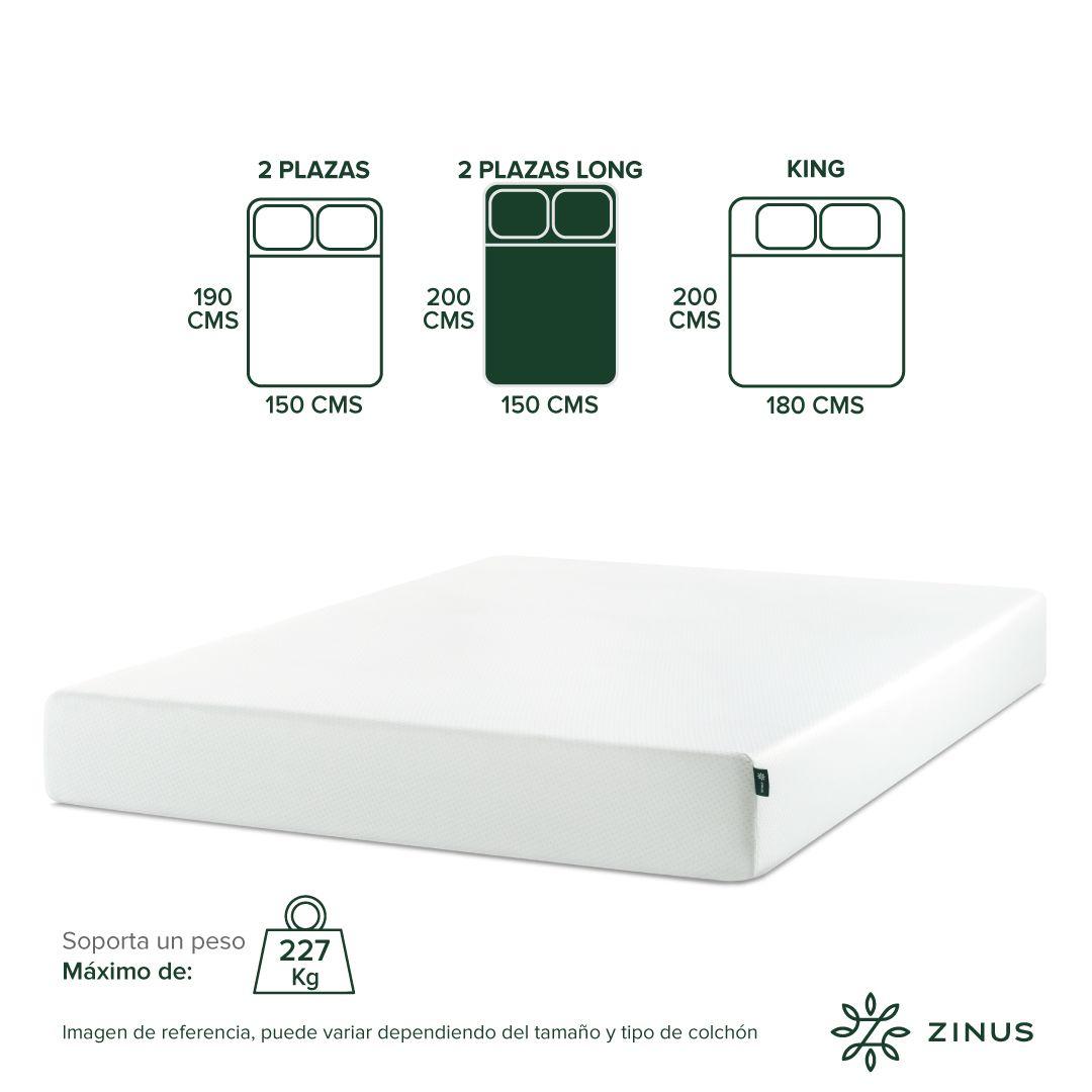 Colchón Zinus 2 Plazas Long 150x200x25cm Espuma Alivia Pres-3