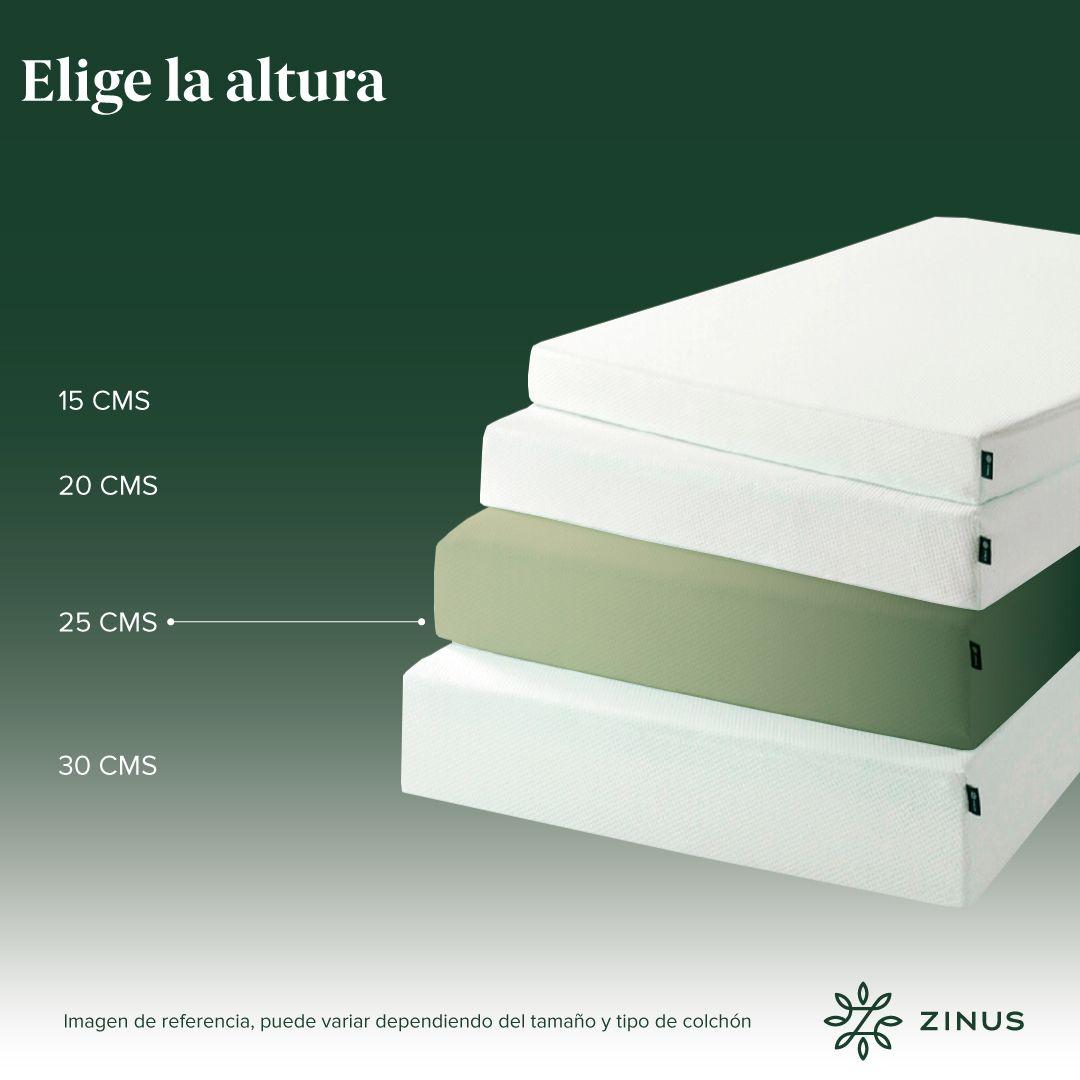 Colchón Zinus 1 Plaza Long  90x200x25cm Espuma Alivia Presió-4