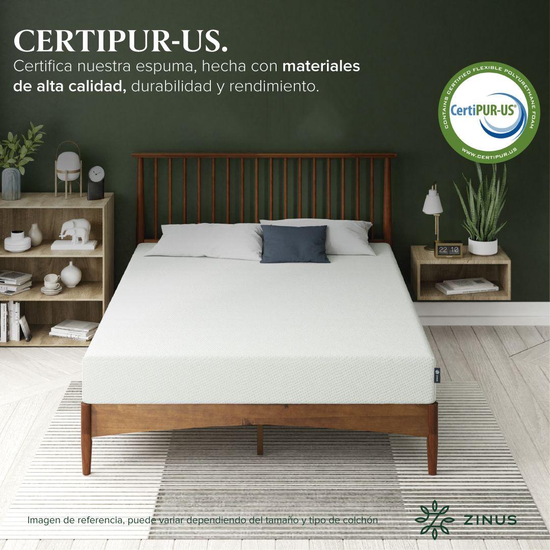 Colchón Zinus 1 Plaza Long  90x200x25cm Espuma Alivia Presió-5