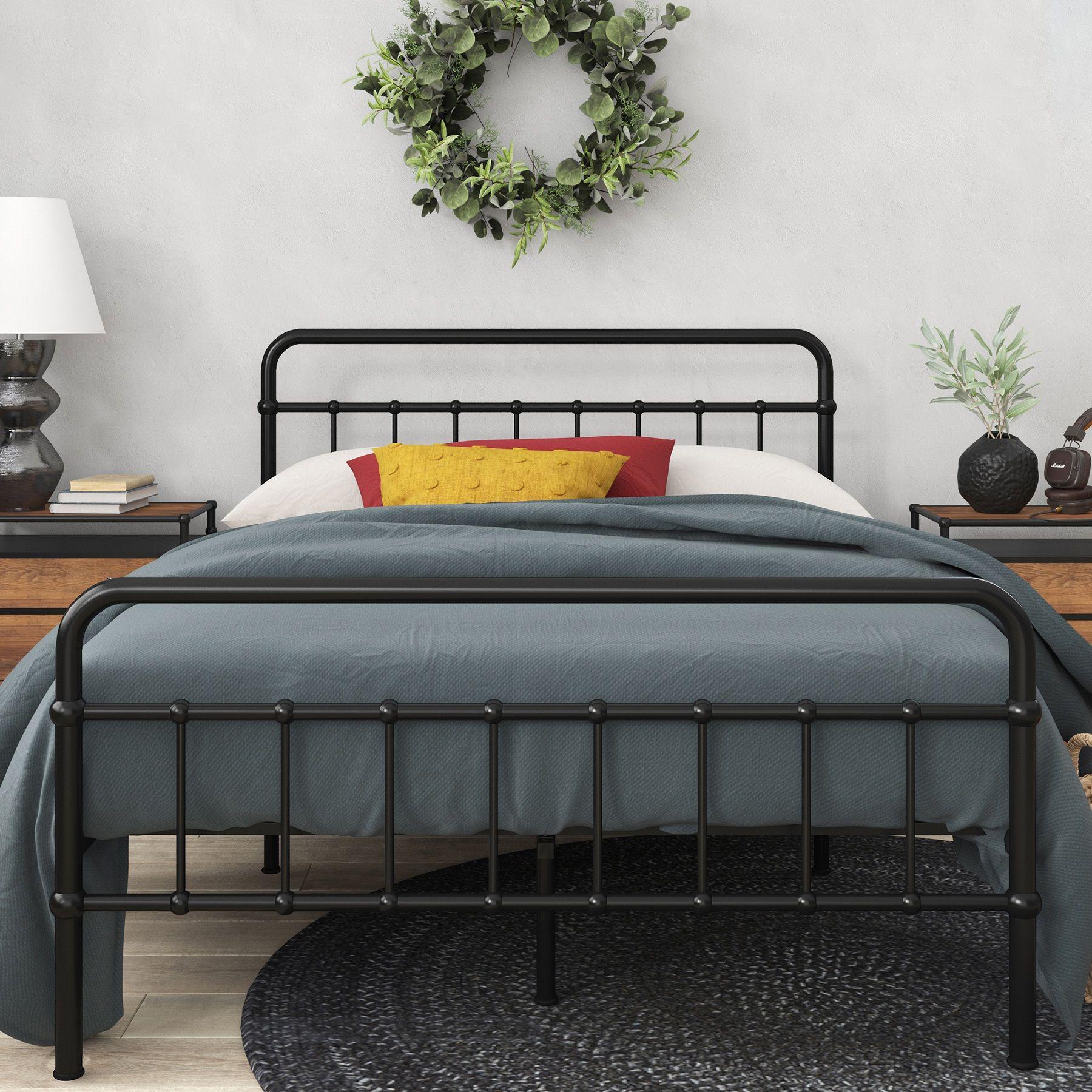 Base de cama metal negra FLORENCE Zinus 2 plazas 150x190x36-1