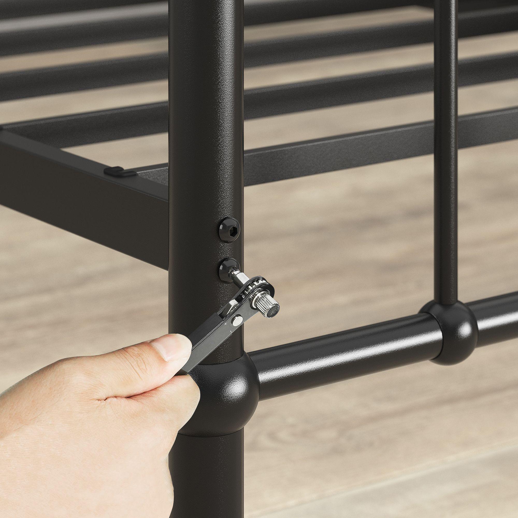 Base de cama metal negra FLORENCE Zinus 2 plazas 150x190x36-4