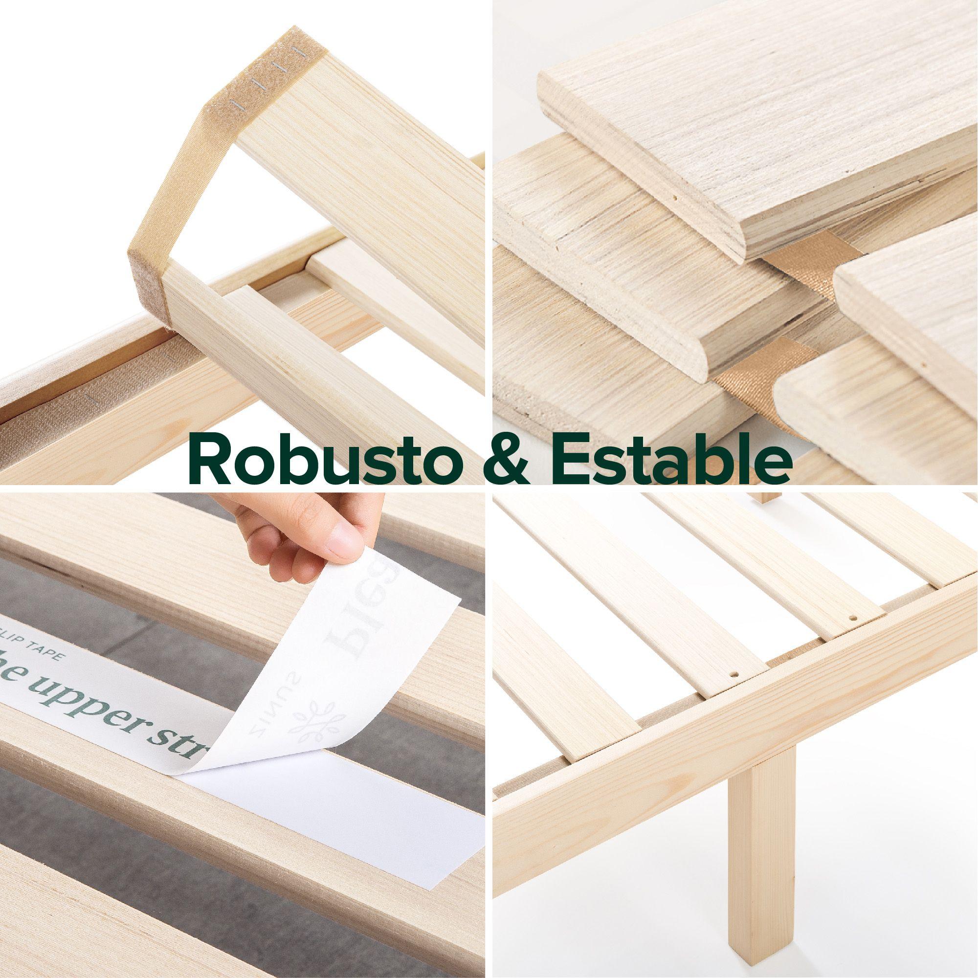 Base de cama Europea con respaldo Zinus 2 plazas150x190x36cm-5