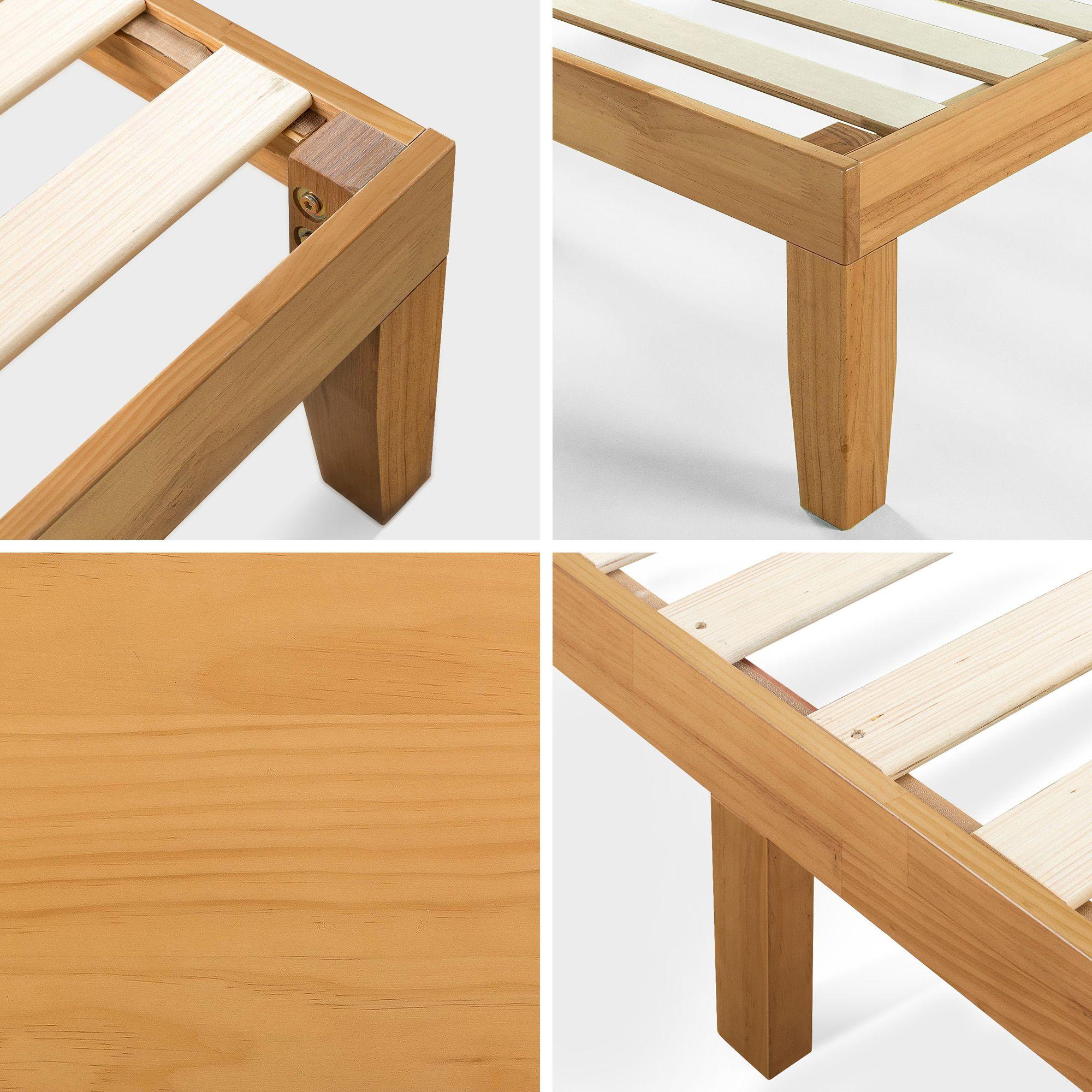 Base de cama Europea con respaldo Zinus 2 plazas150x190x36cm-6
