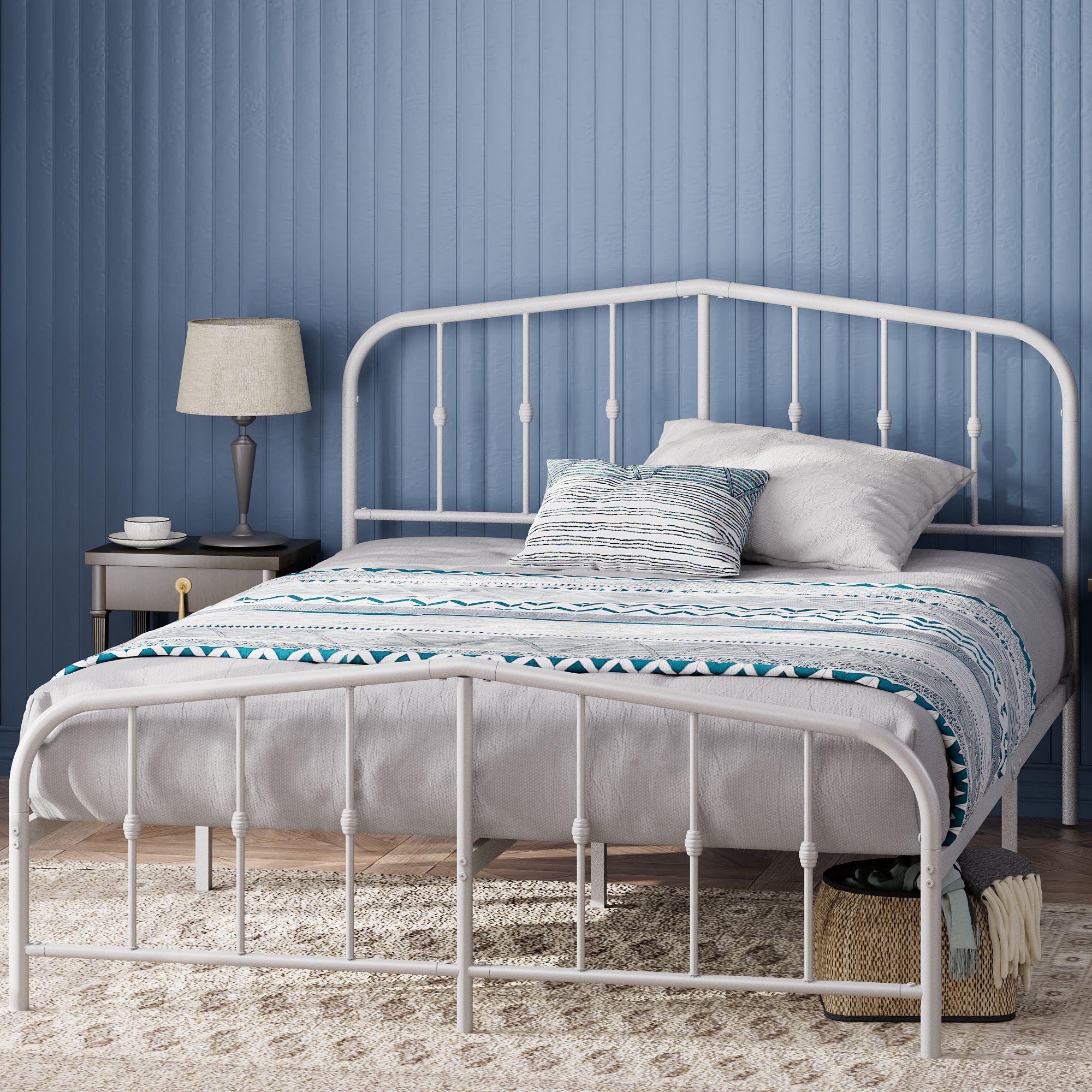 Base cama Zinus King 180x200x30cm Heidi Blanca respaldo-1