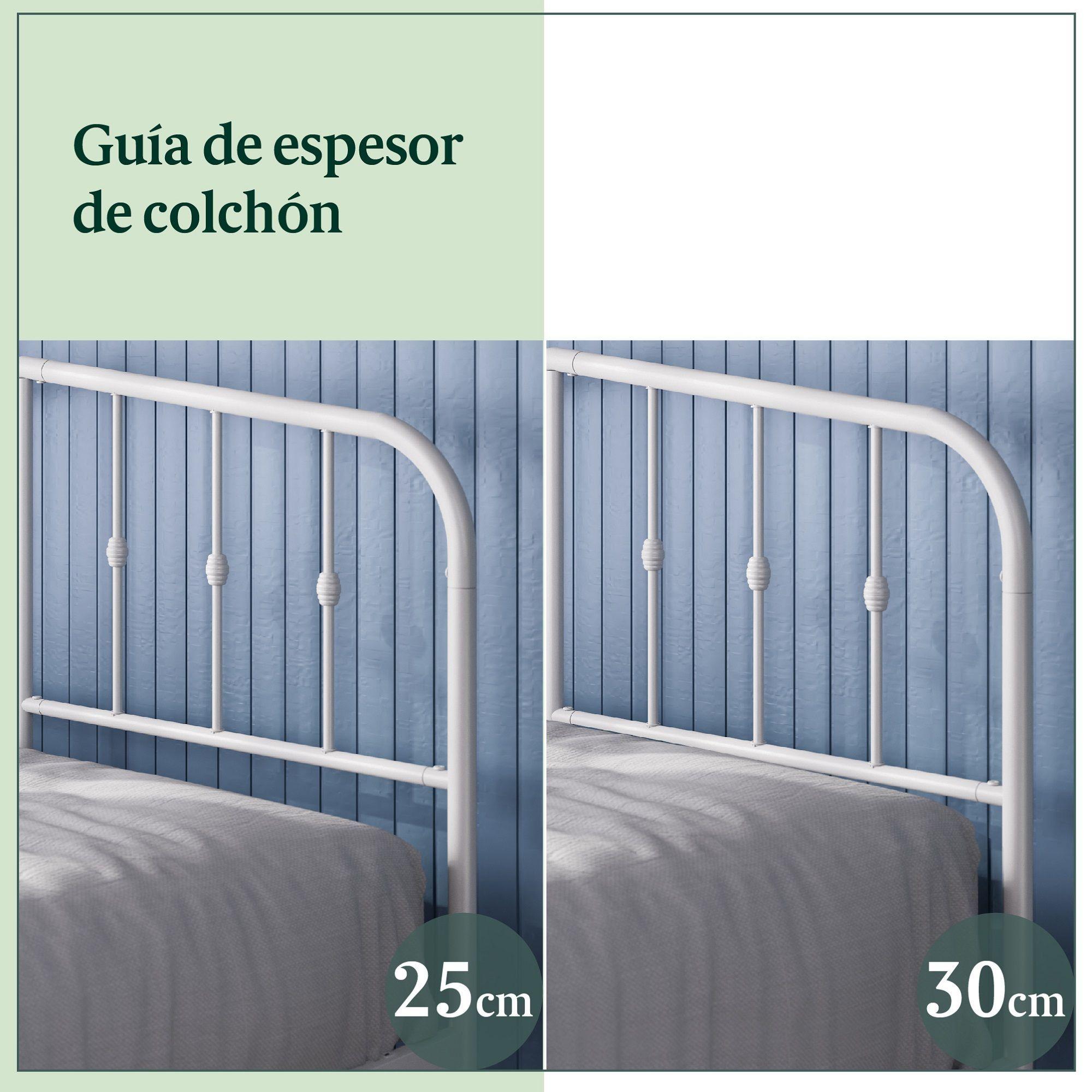 Base cama Zinus King 180x200x30cm Heidi Blanca respaldo-2