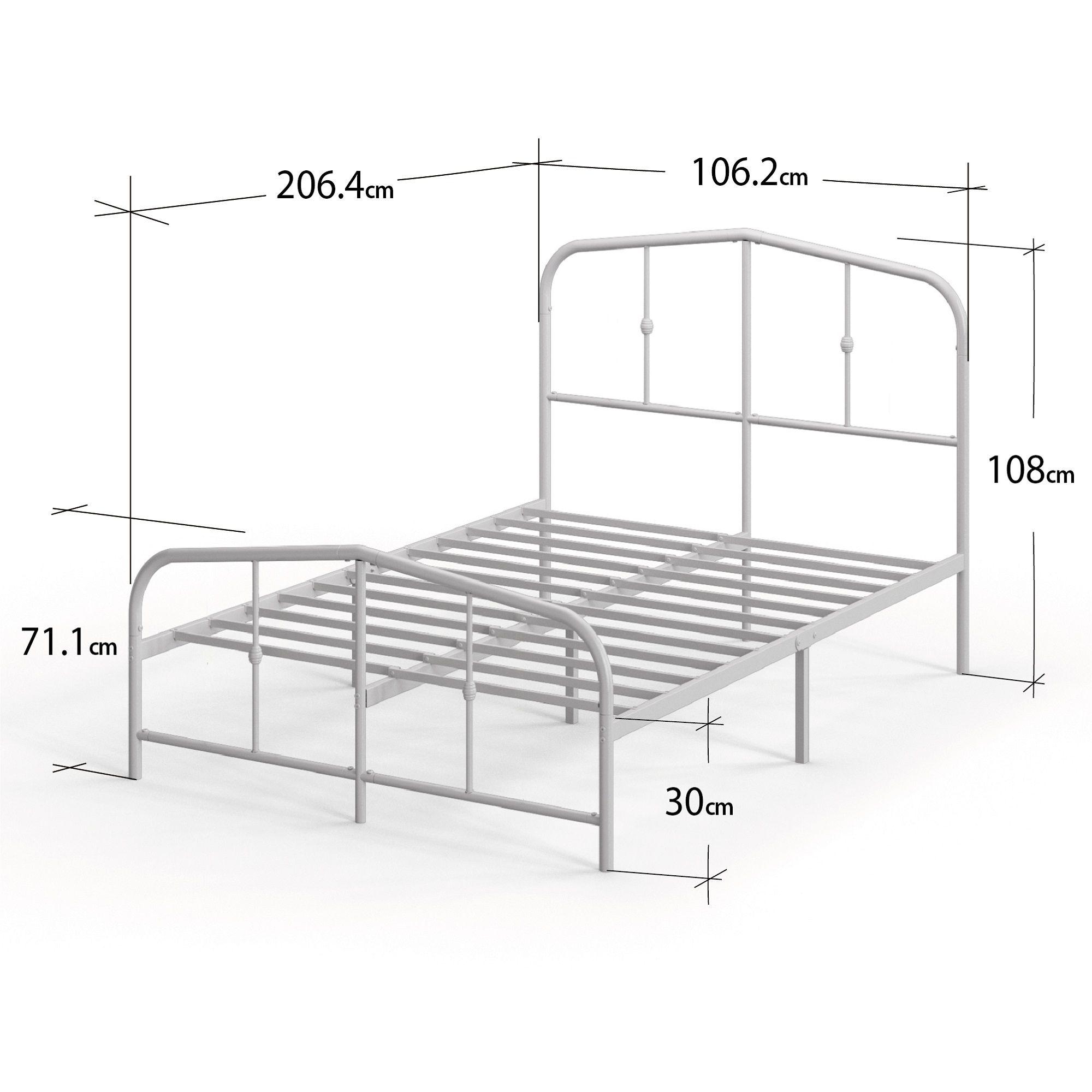Base de cama metal HEIDI Zinus 1.5 plazas long 105x200x30cm-2