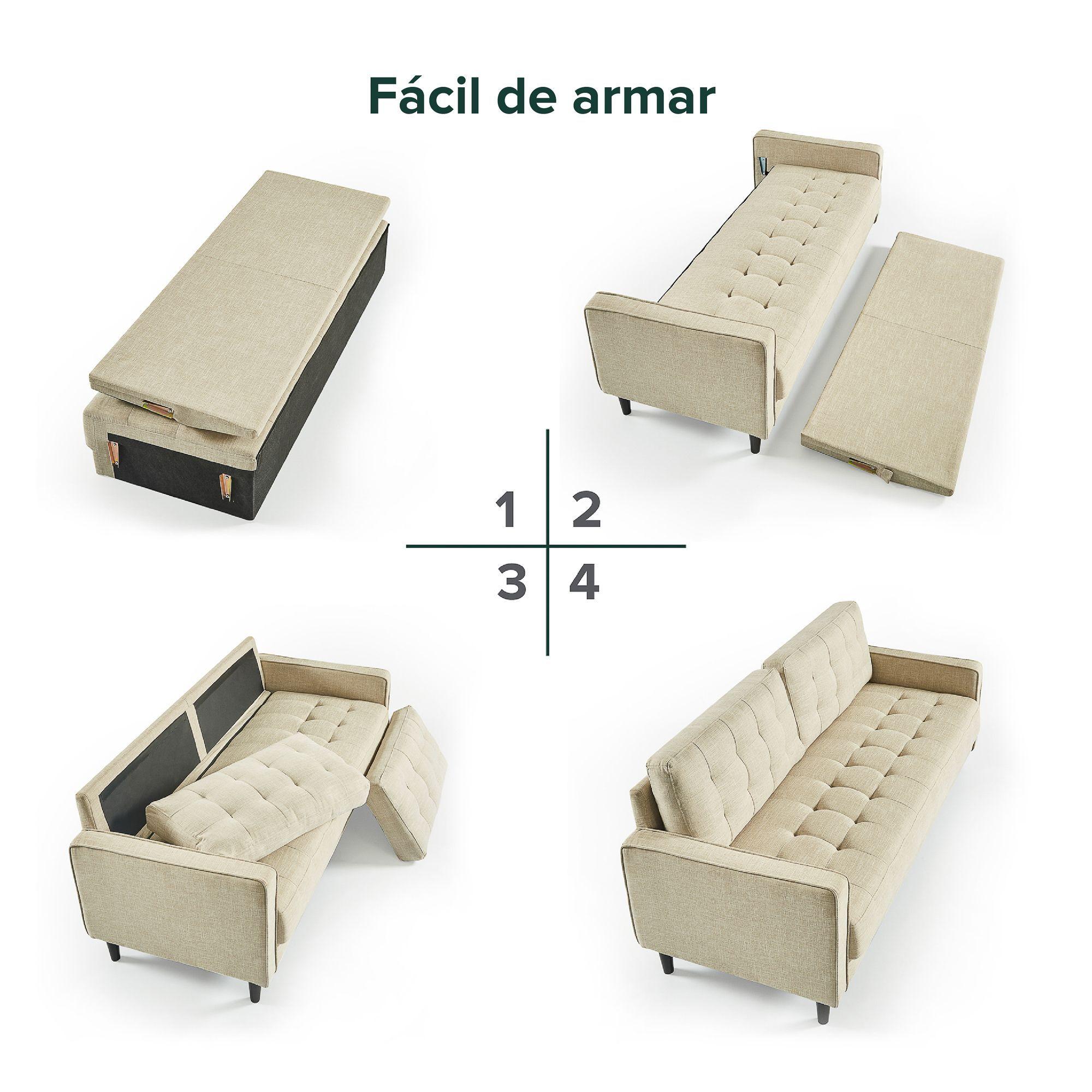 Sofá Zinus benton 2 cuerpos Beige-3