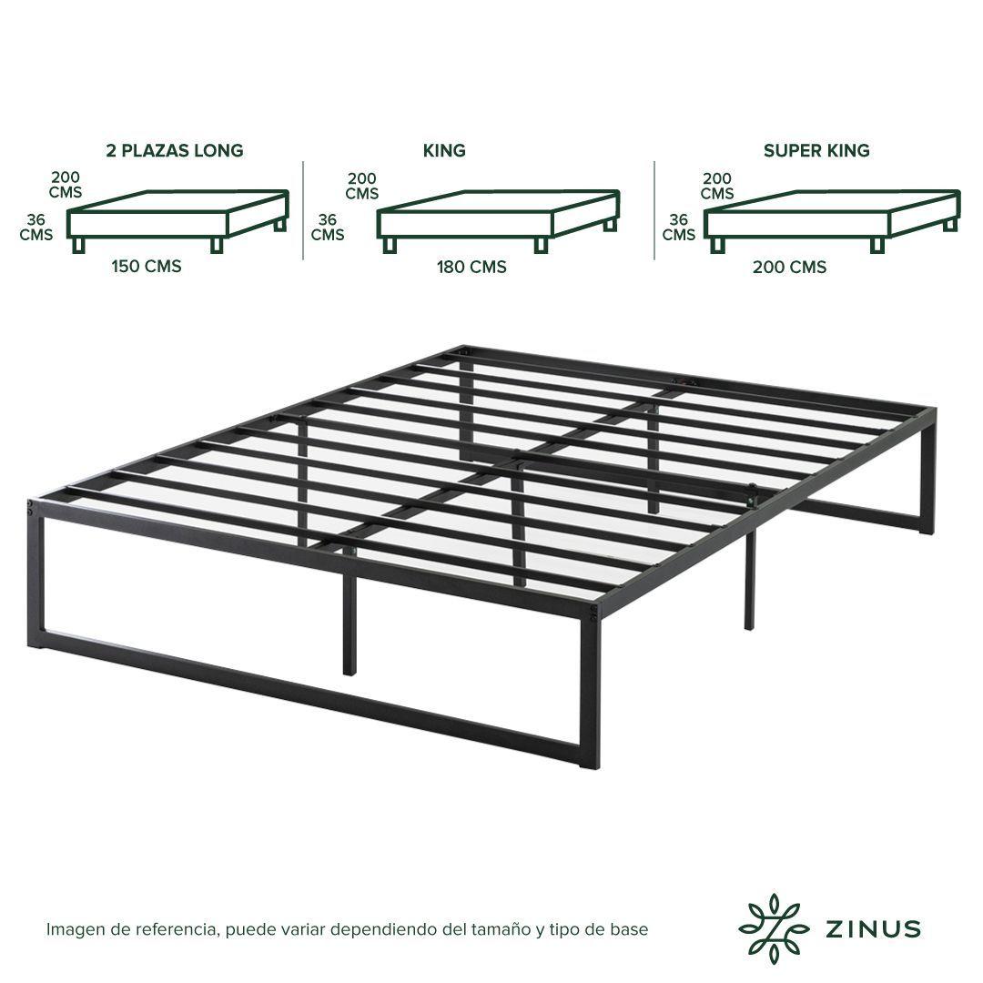Base de cama ABEL Zinus 1.5 plazas long 105x200x36cm-3