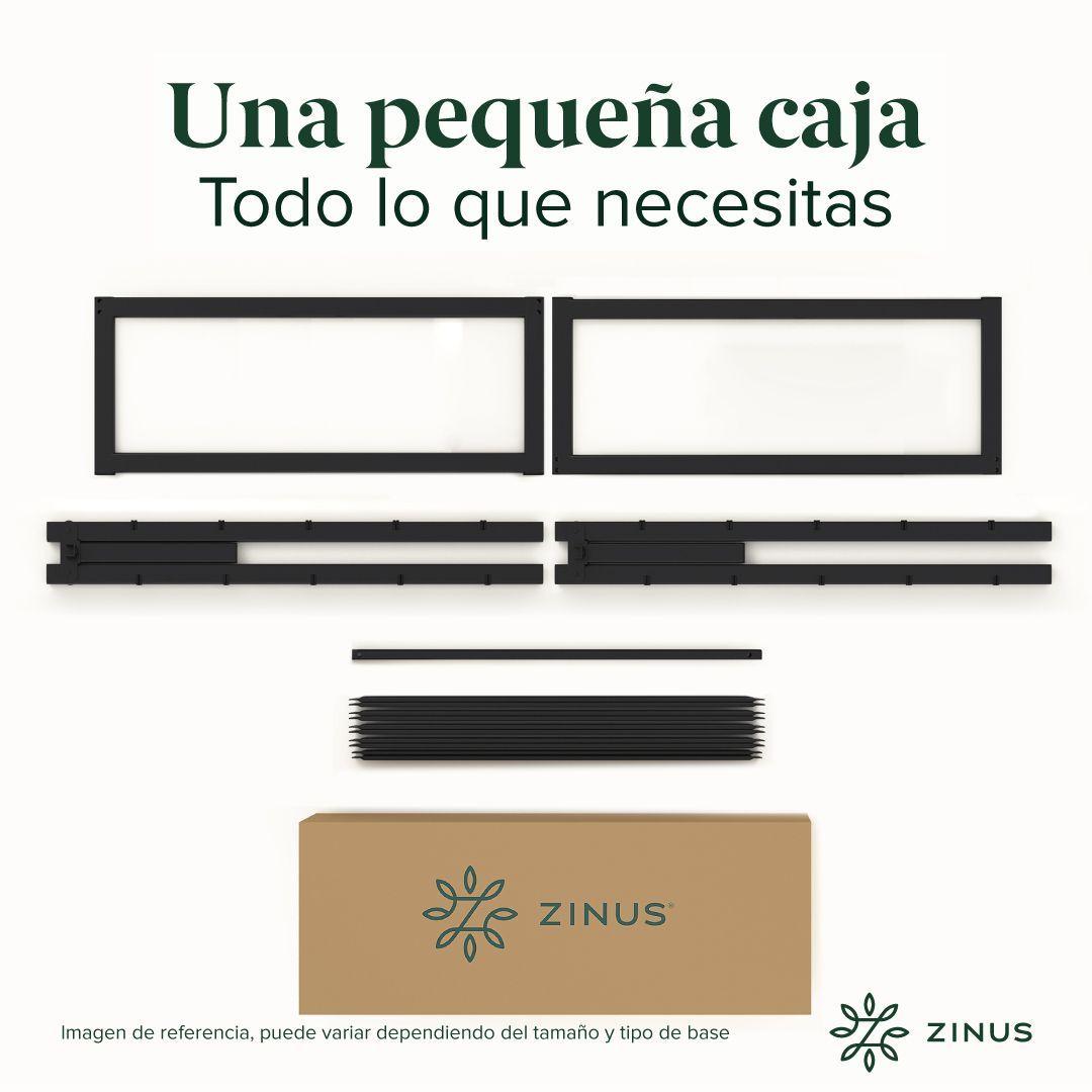 Base de cama ABEL Zinus 1.5 plazas long 105x200x36cm-6