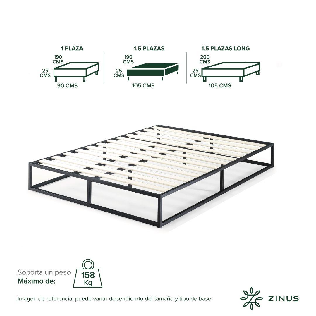 Base de cama JOSEPH Zinus 1.5 plazas  105x190x25cm-2