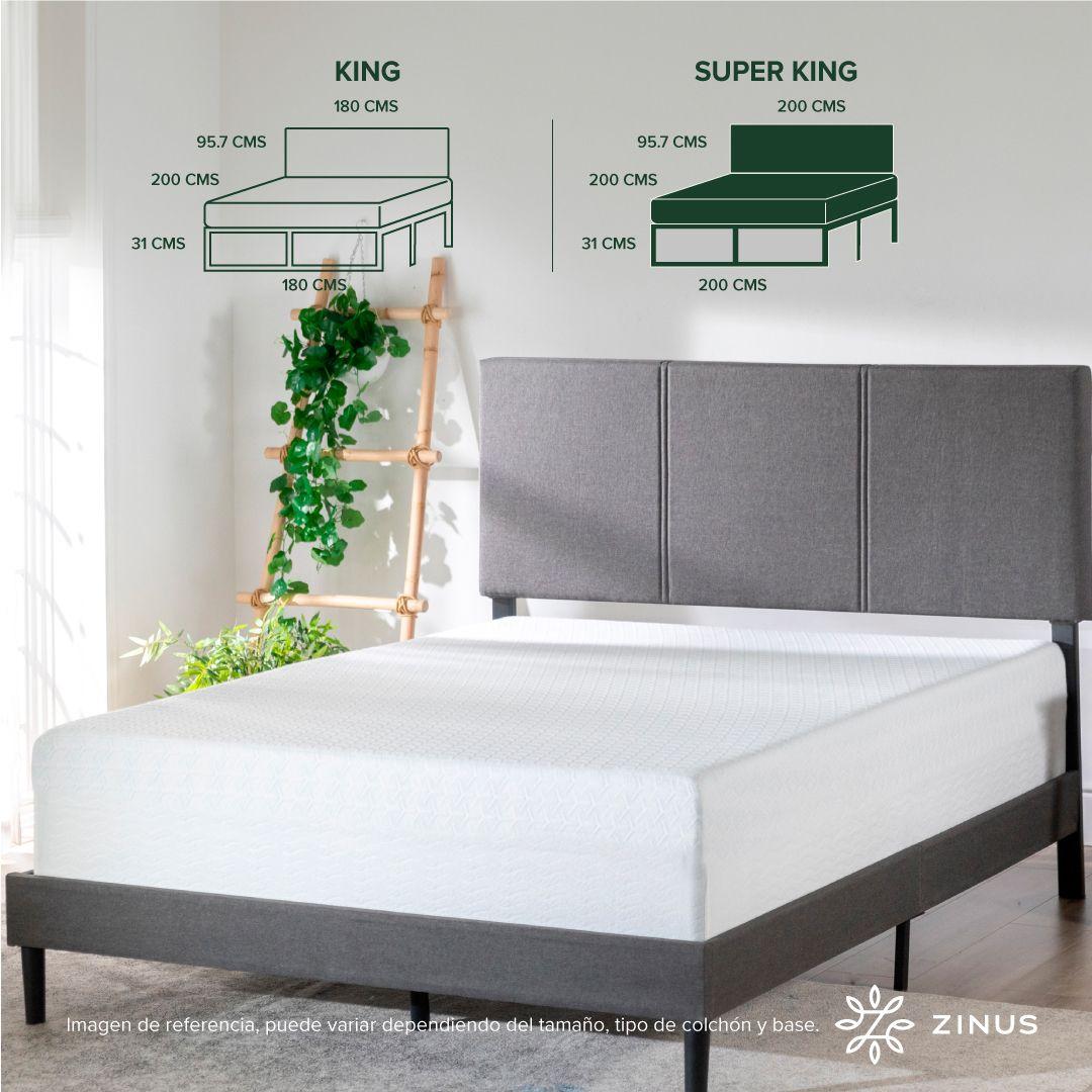 Cama Cambril Zinus Colchón Espuma Super King 30cms-3