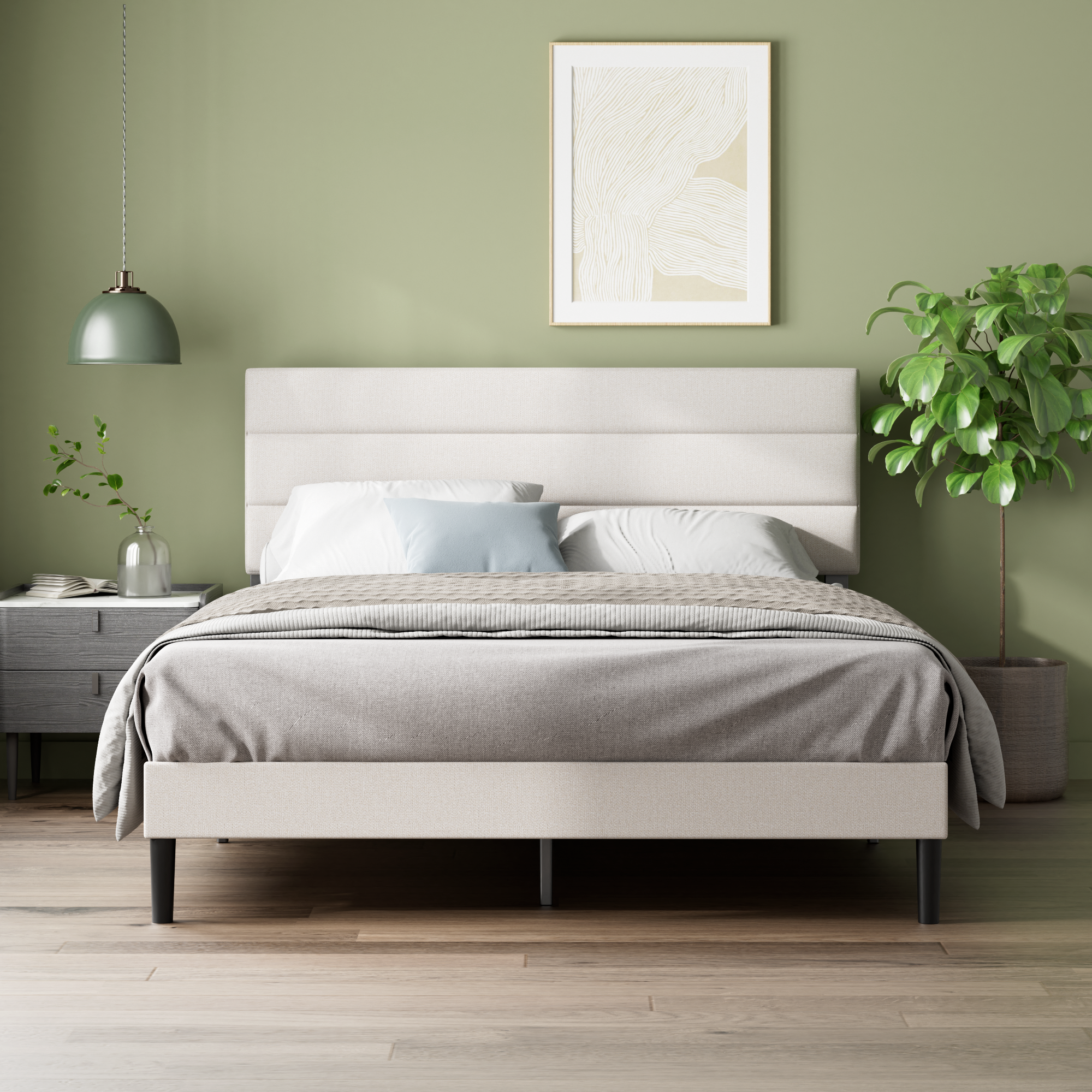 Base de Cama Premium Zinus 1.5PL 105x200x30cm Piper Respaldo-4