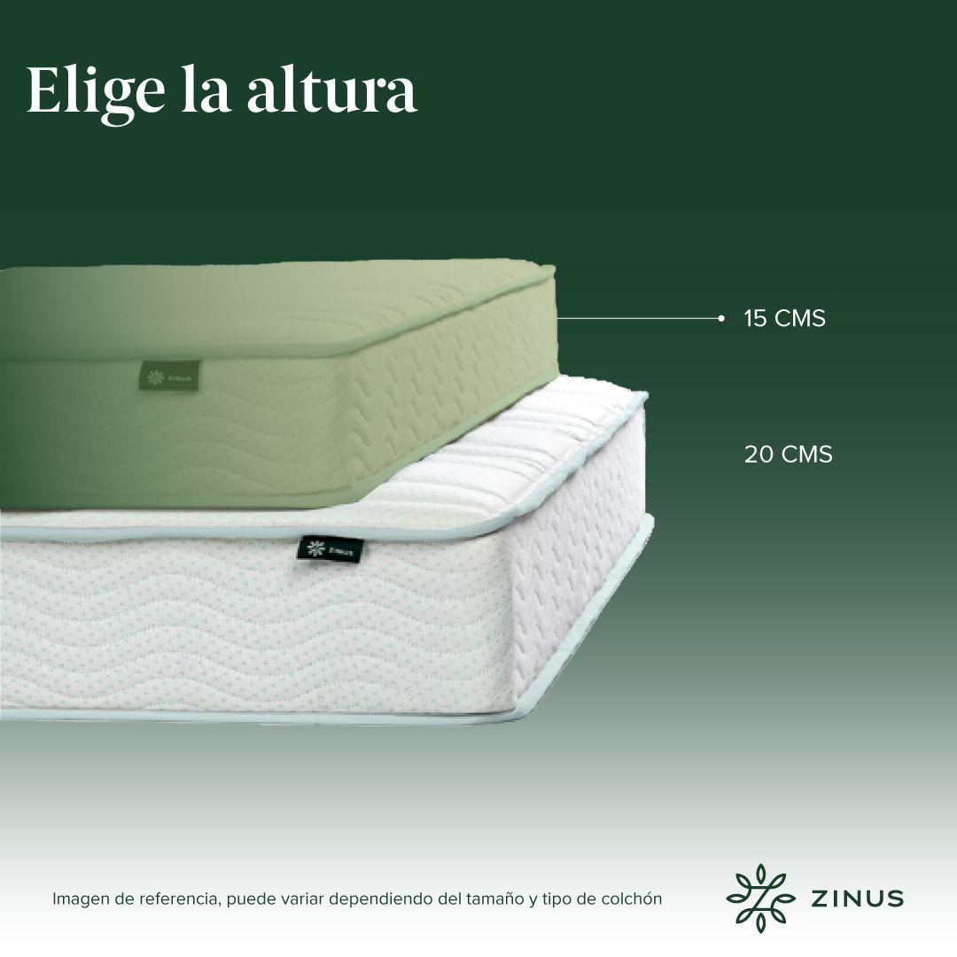 Colchón Zinus 1 Plaza Long  90x200x15cm de Resortes Bonell-3