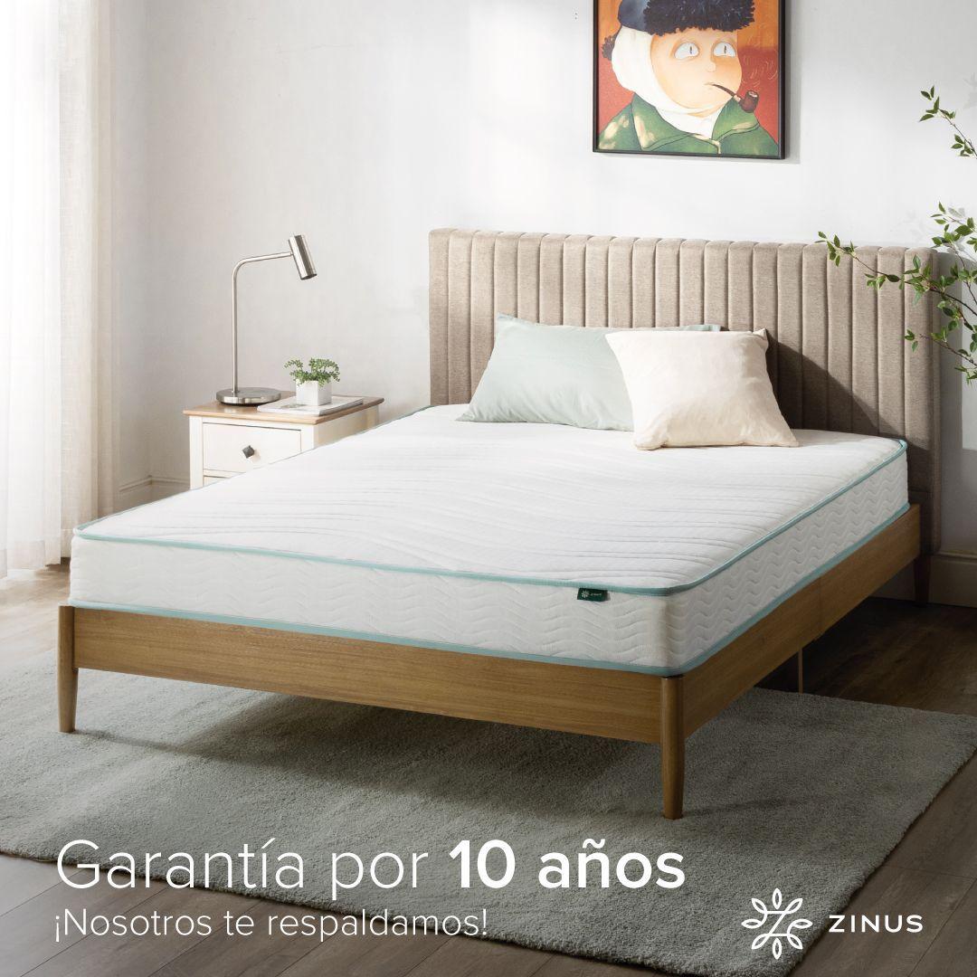 Colchón Zinus 1 Plaza Long  90x200x15cm de Resortes Bonell-5
