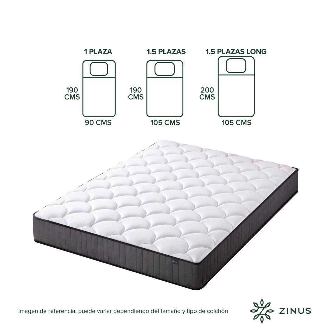 Colchón Zinus 2 Plazas Long 150x200x20cm Espuma y Resortes-2