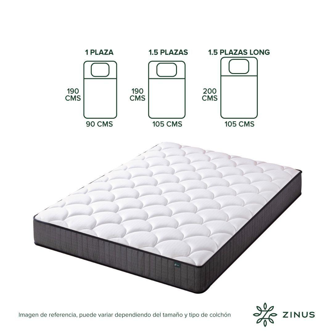 Colchón Zinus 2 Plazas Long 150x200x20cm Espuma y Resortes-2