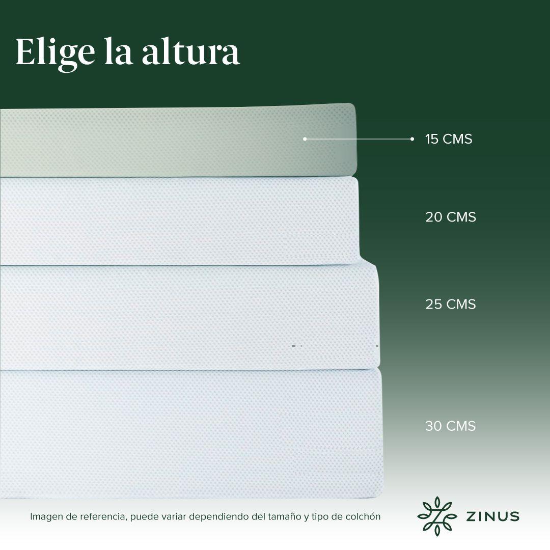 Colchón Zinus 1.5 Plazas Long 105x200x15cm Espuma y Fresco-4