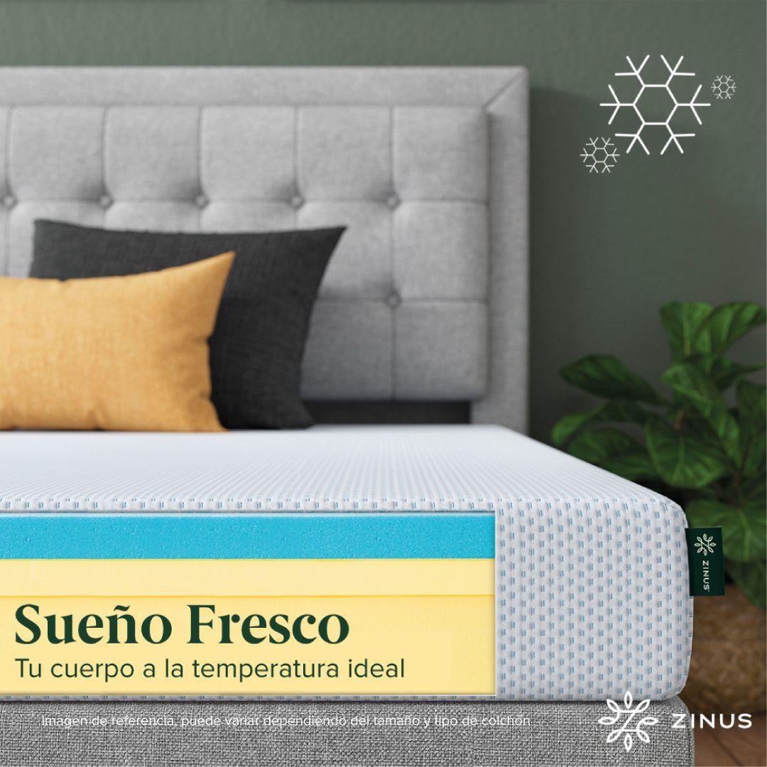 Colchón Zinus 1.5 Plazas Long 105x200x15cm Espuma y Fresco-3