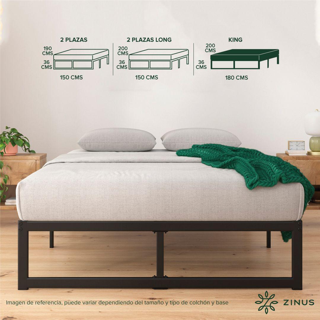 Cama Abel Zinus Colchón Espuma King 25cms-3