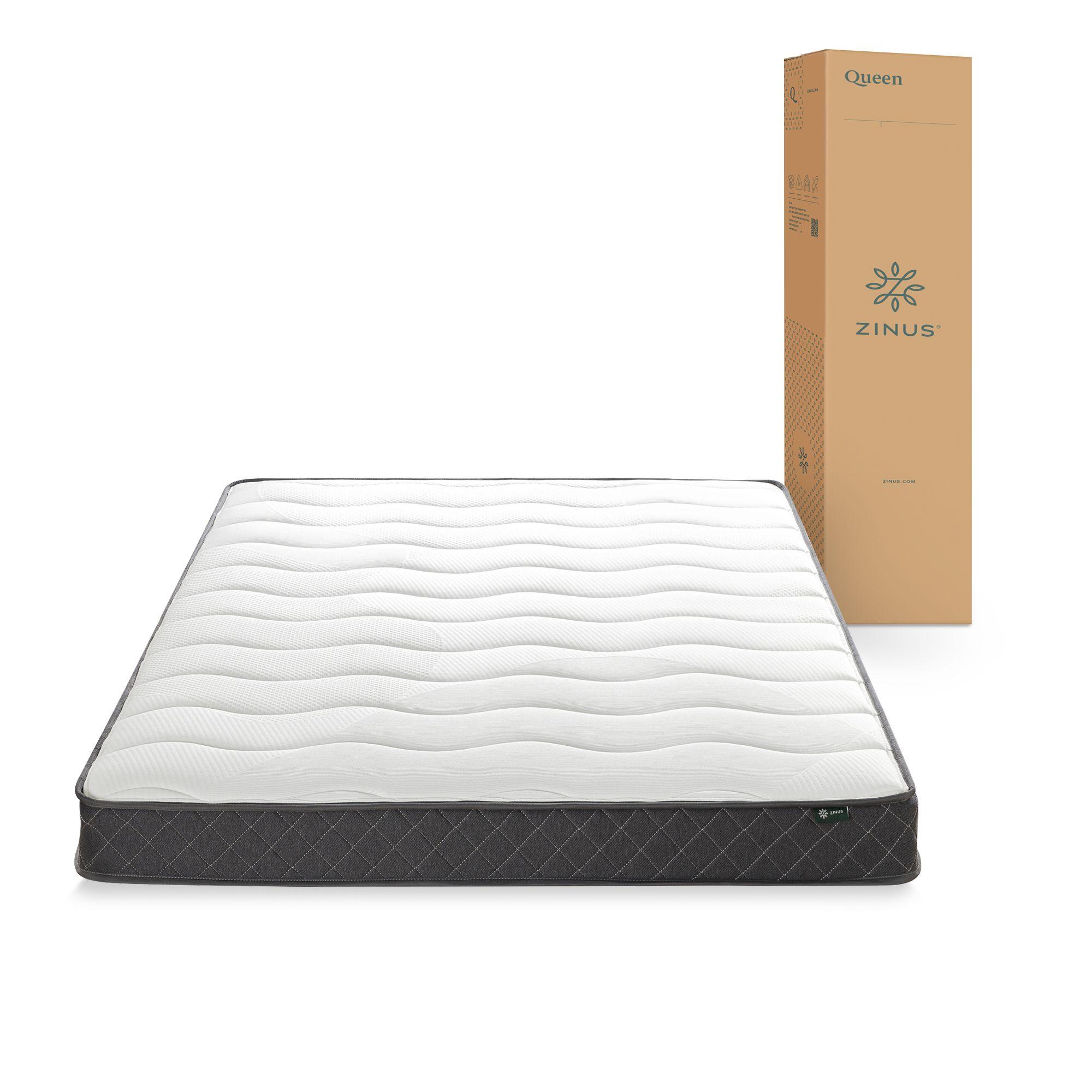 Colchón 1 plaza Tight Top Resortes Bonnell Zinus 90x190x15cm-0