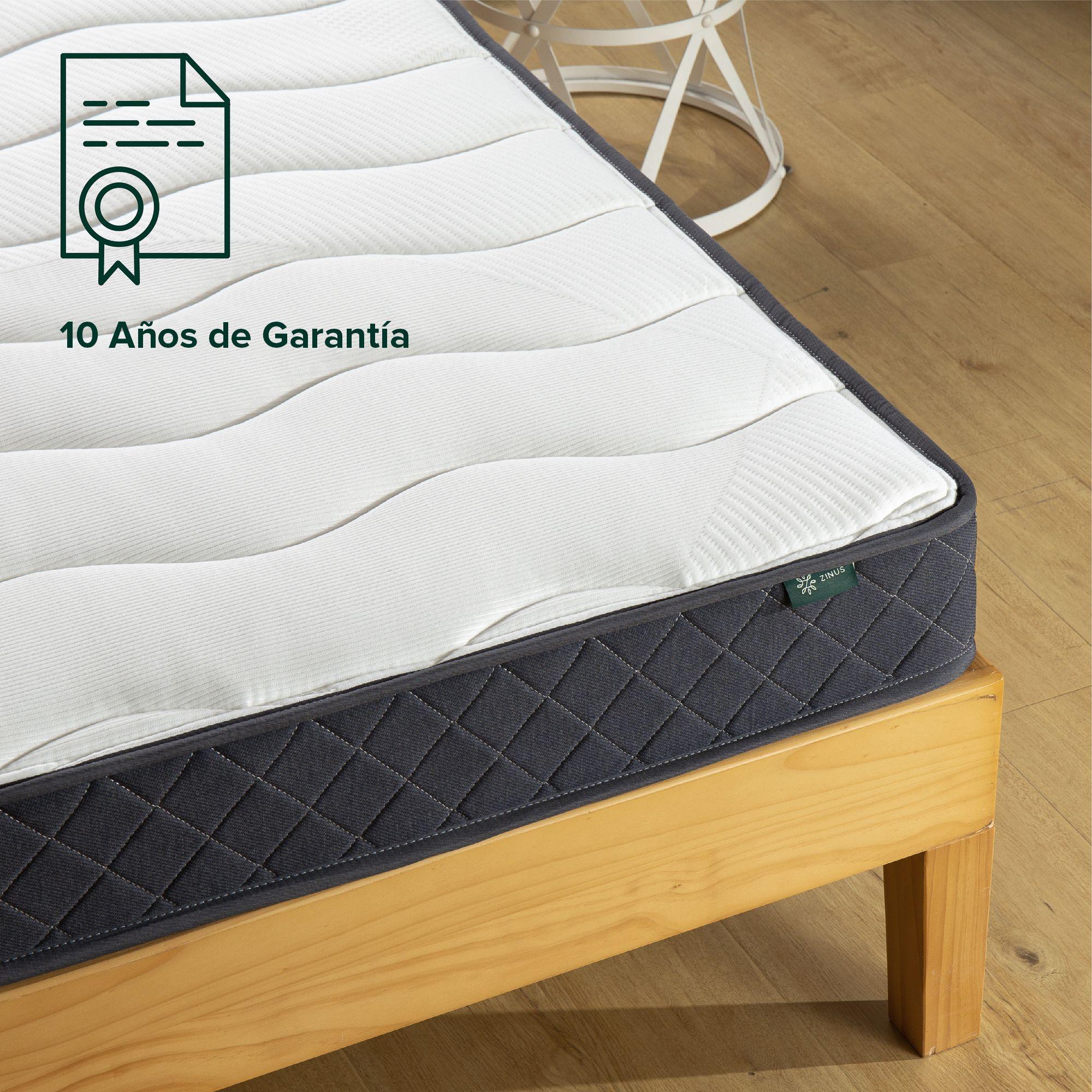 Colchón 1 plaza Tight Top Resortes Bonnell Zinus 90x190x15cm-2