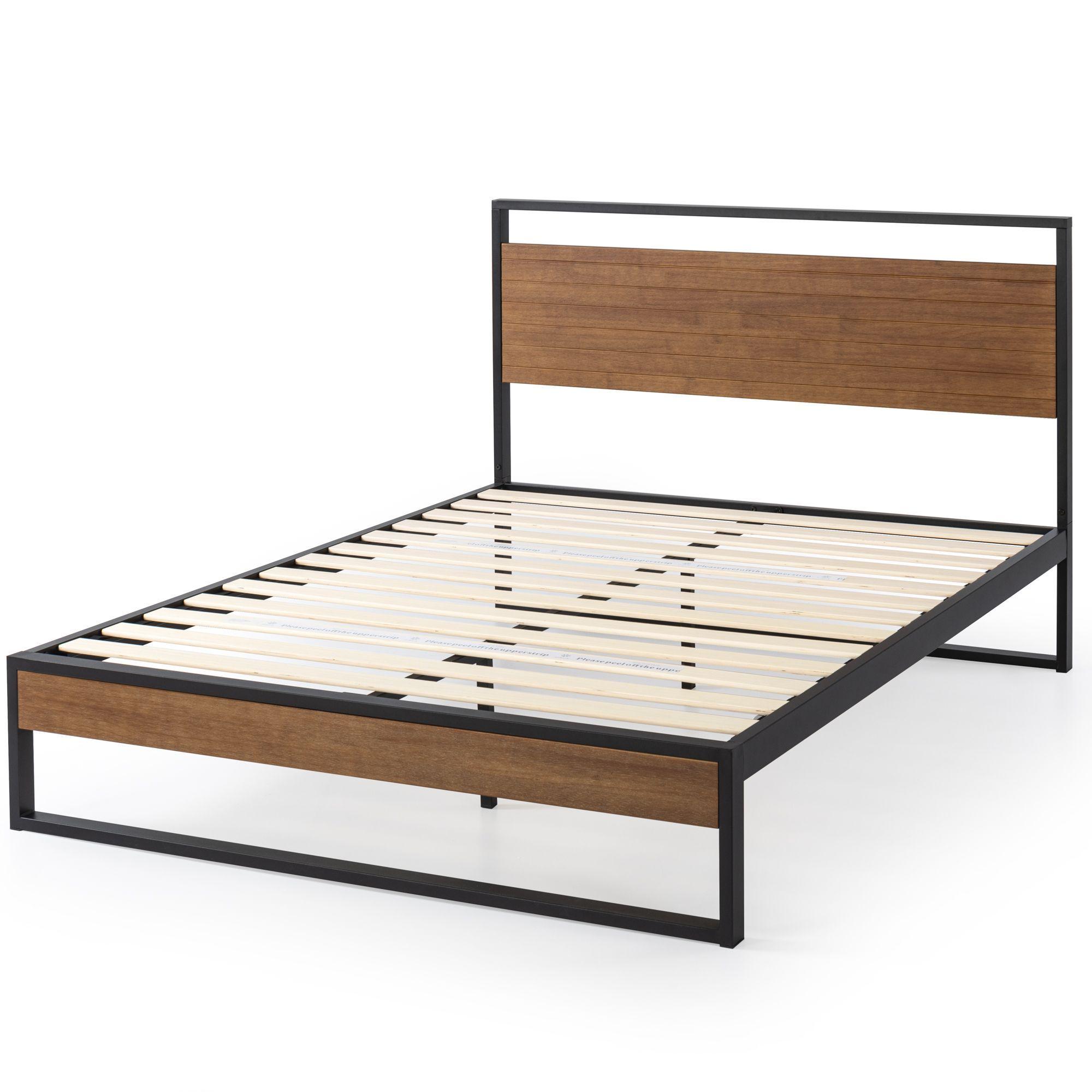 Base cama con respaldo SUZANNE Zinus 2 plazas 150x190x36cm-0